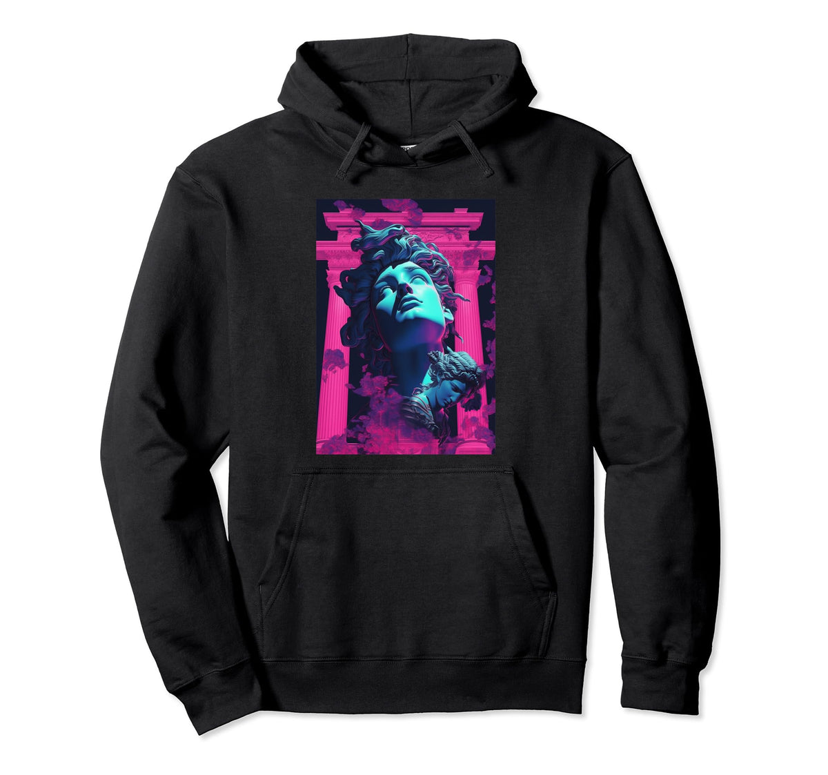 Perseus And Medusa Vaporwave Aesthetic Hoodie - Unique Graphic Men Women