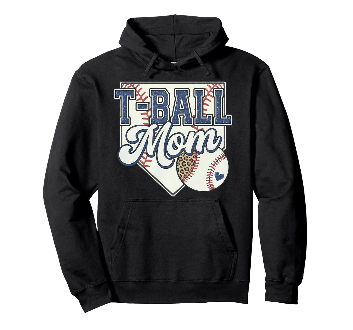 Ball Mom Funny Tball Mom Mothers Day Hoodie - Novelty Apparel for Adults