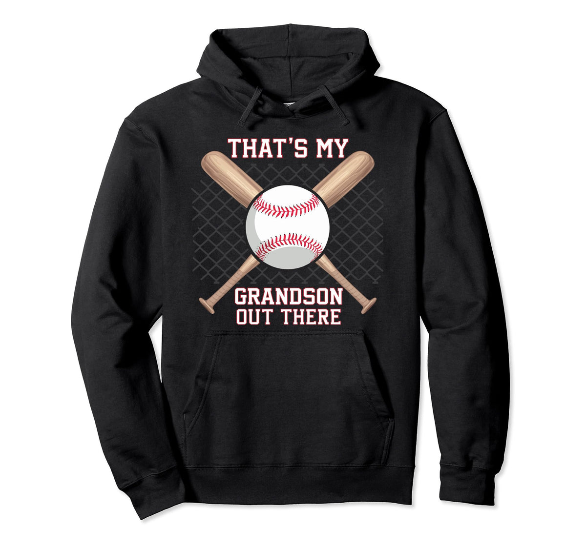 Baseball Grandpa Grandfather Gramps Hoodie - Fun Novelty Design Men Women