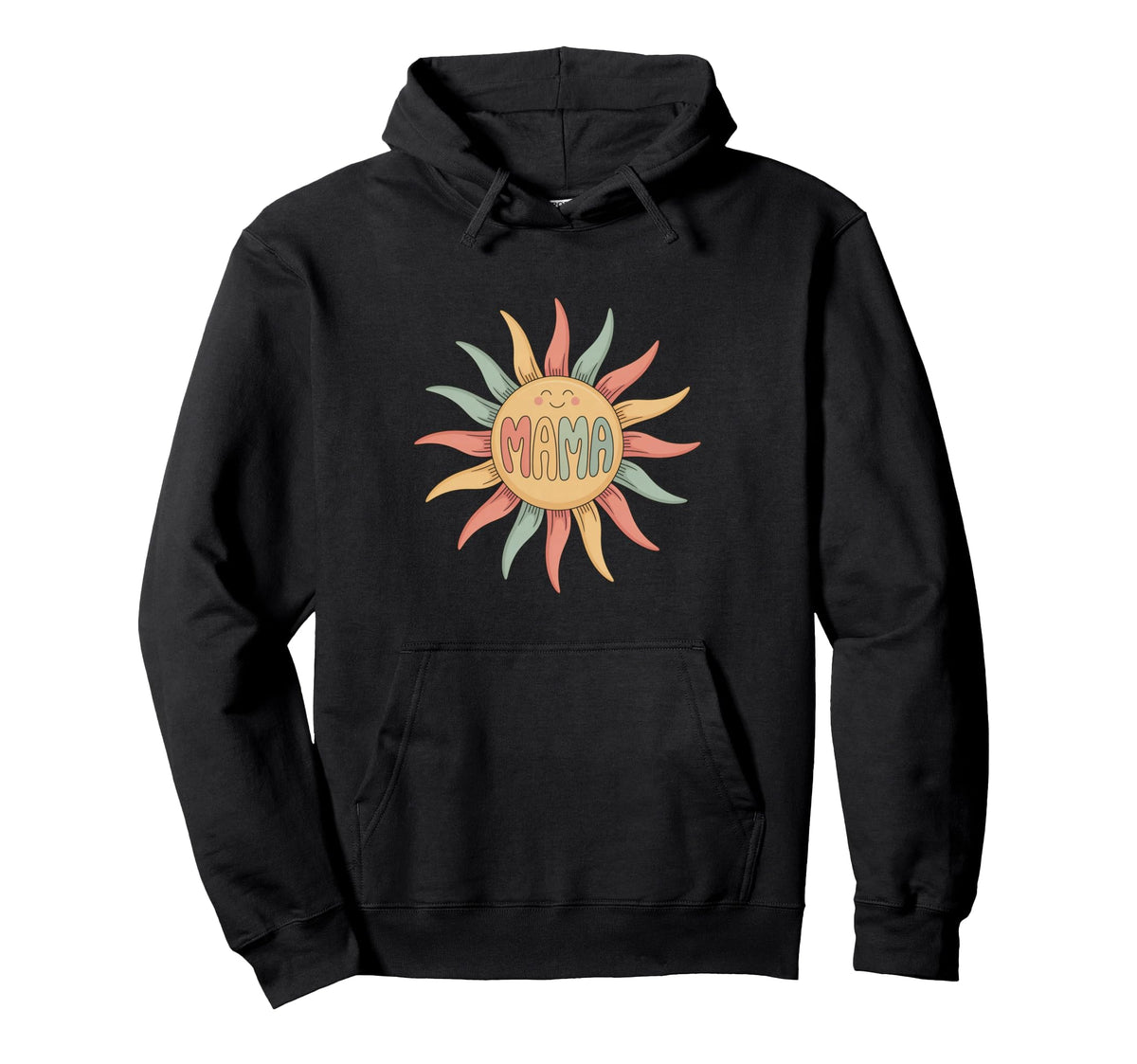 Happy Mama Sun Groovy Pastel Mothers Hoodie - Aesthetic Graphic Men Women