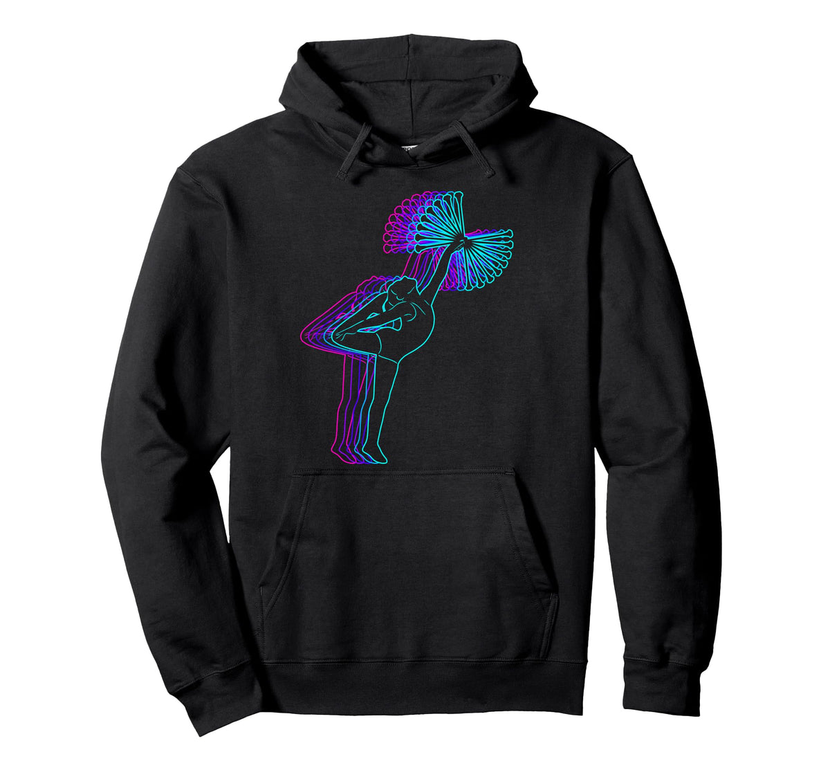 Baton Twirling Twirler Vaporwave Hoodie - Casual Everyday Wear Men Women