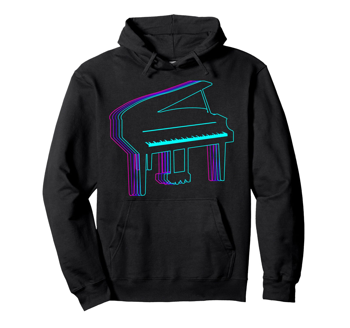 Piano Instrument Pianist Vaporwave Hoodie - Trendy Graphic for Adults