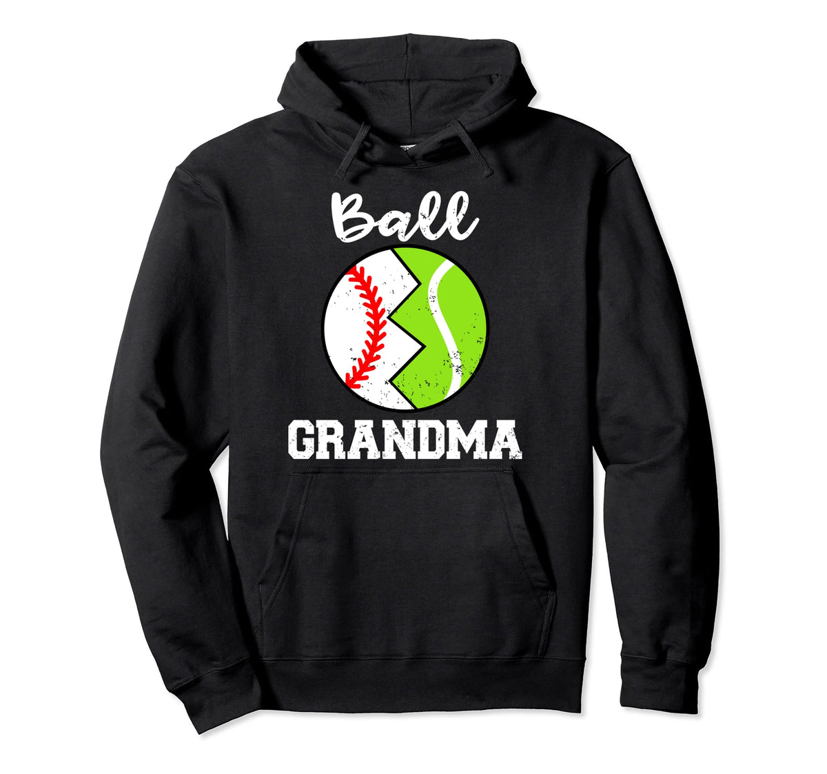 Ball Grandma Funny Baseball Tennis Hoodie - Aesthetic Graphic Unisex