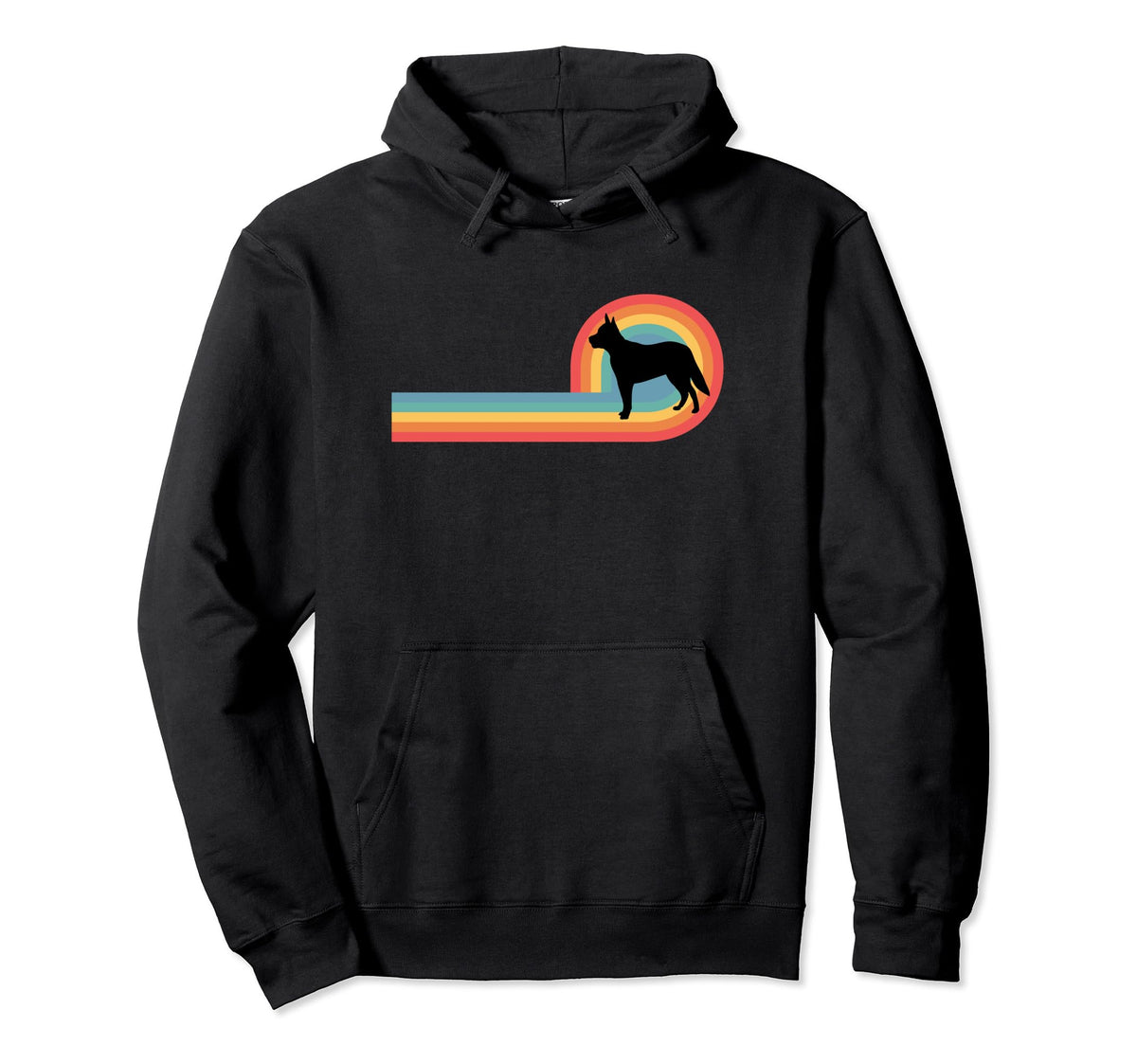 Australian Cattle Dog 70S Rainbow Dog Hoodie - Aesthetic Graphic Men Women