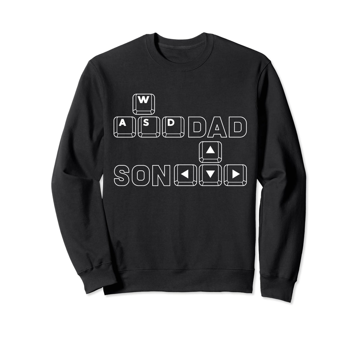 Dad And Son Gamers Wasd Arrow Keys Sweatshirt - Streetwear Style Men Women