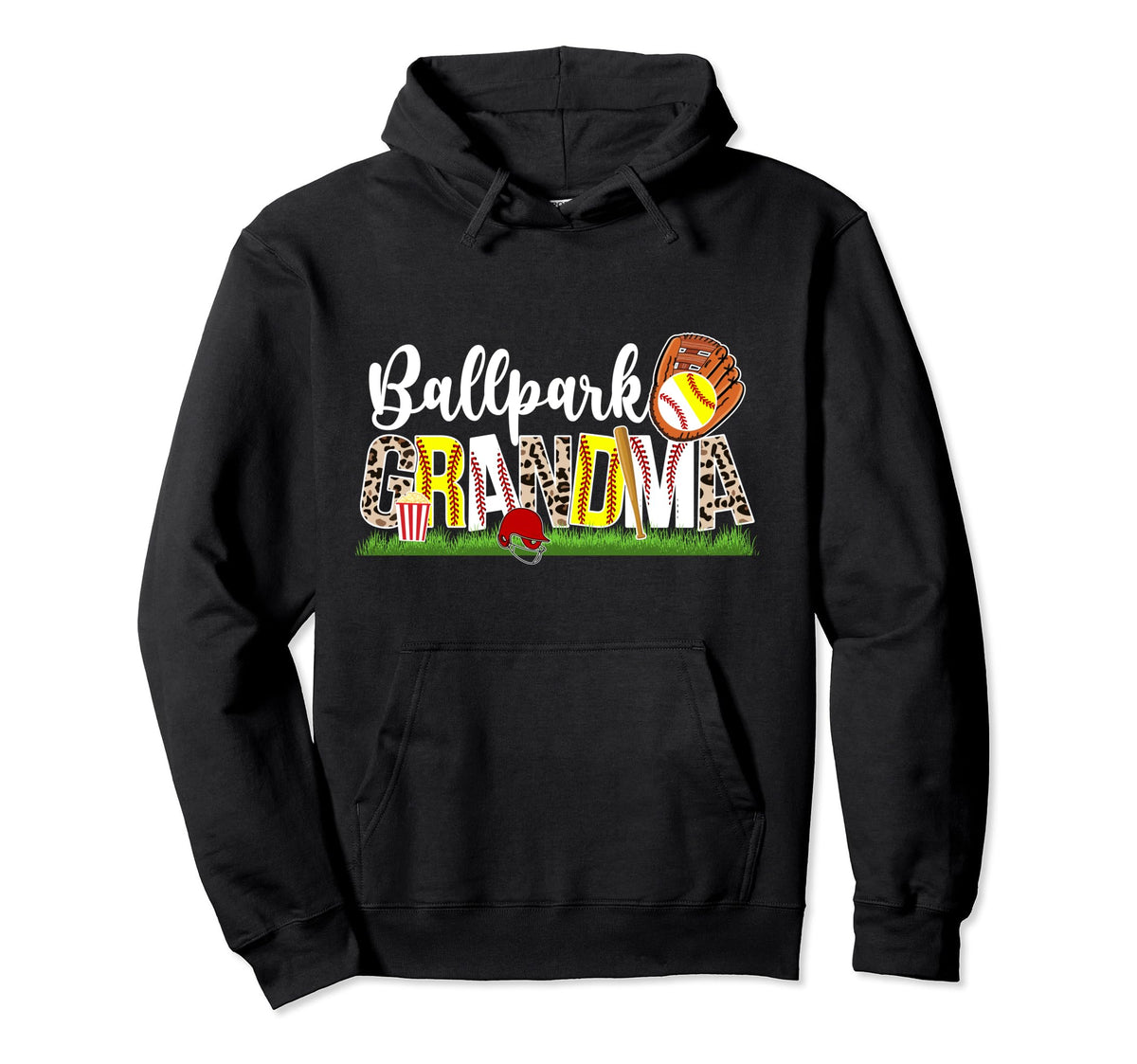Ballpark Grandma Softball Hoodie - Casual Everyday Wear for Adults