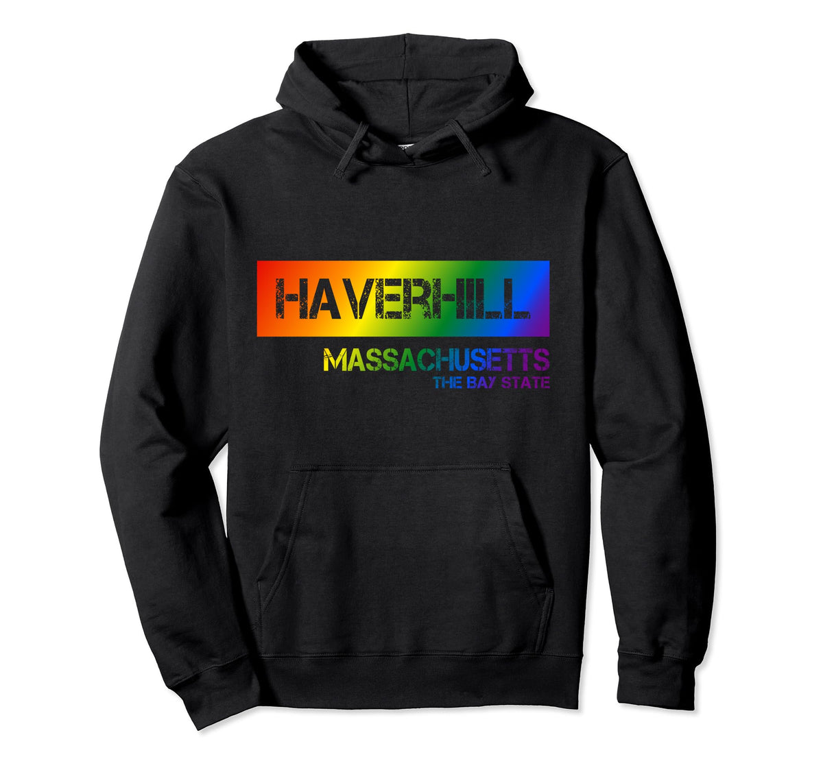 Haverhill Massachusetts Lgbtqai Rainbow Hoodie - Graphic Print Men Women
