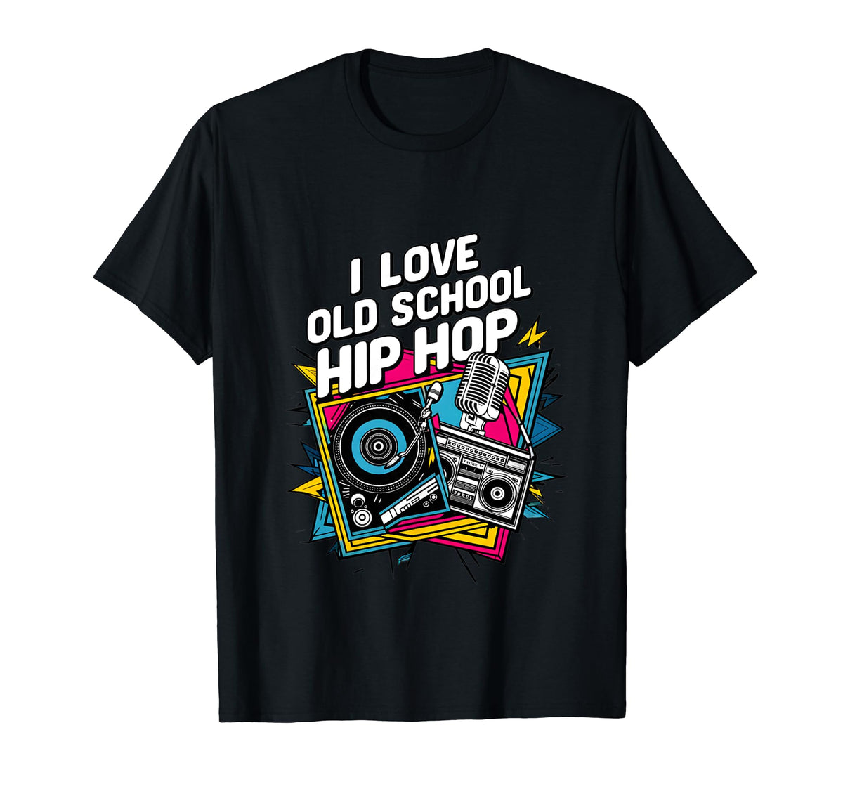 I Love Old School Hip Hop Urban Rap T-Shirt - Minimalist Print Men Women