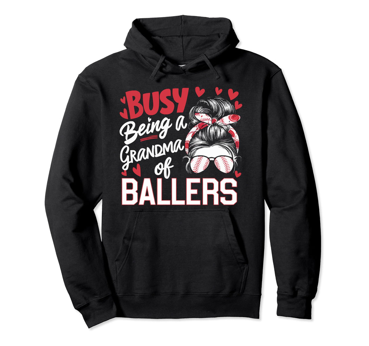 Baseball Grandma Grandmother Granny Hoodie - Fun Novelty Design for Adults
