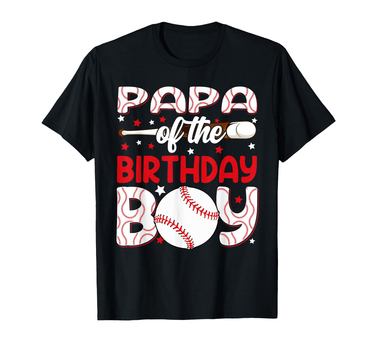 Papa Birthday Baseball Party Family T-Shirt - Trendy Graphic for Adults