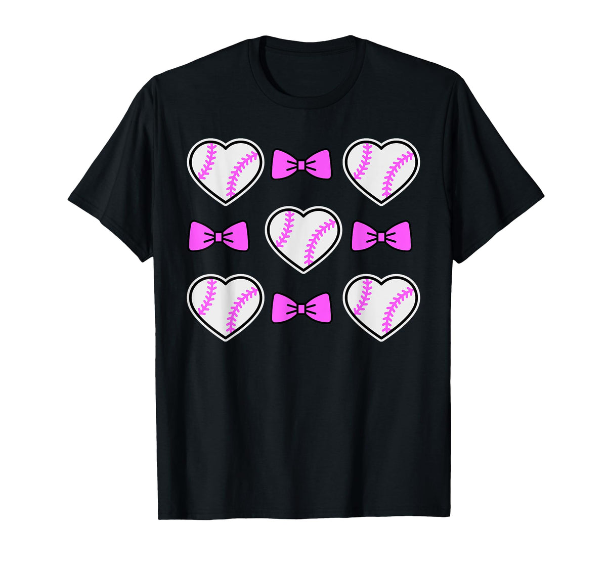 Coquette Bow Baseball Mom Mothers Day T-Shirt - Graphic Print for Adults