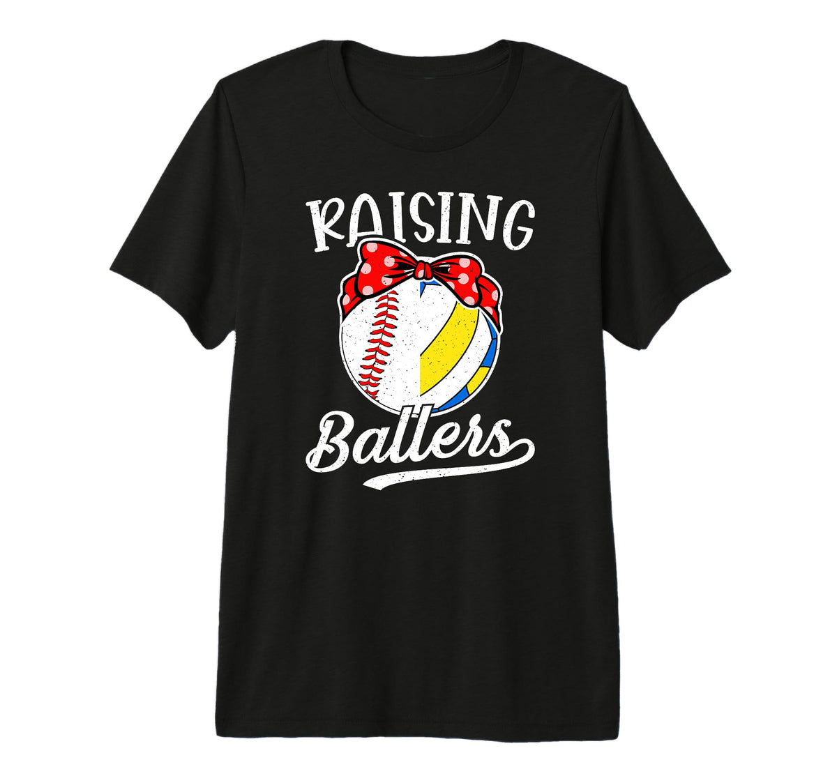 Raising Ballers Baseball Volleyball T-Shirt - Streetwear Style for Adults