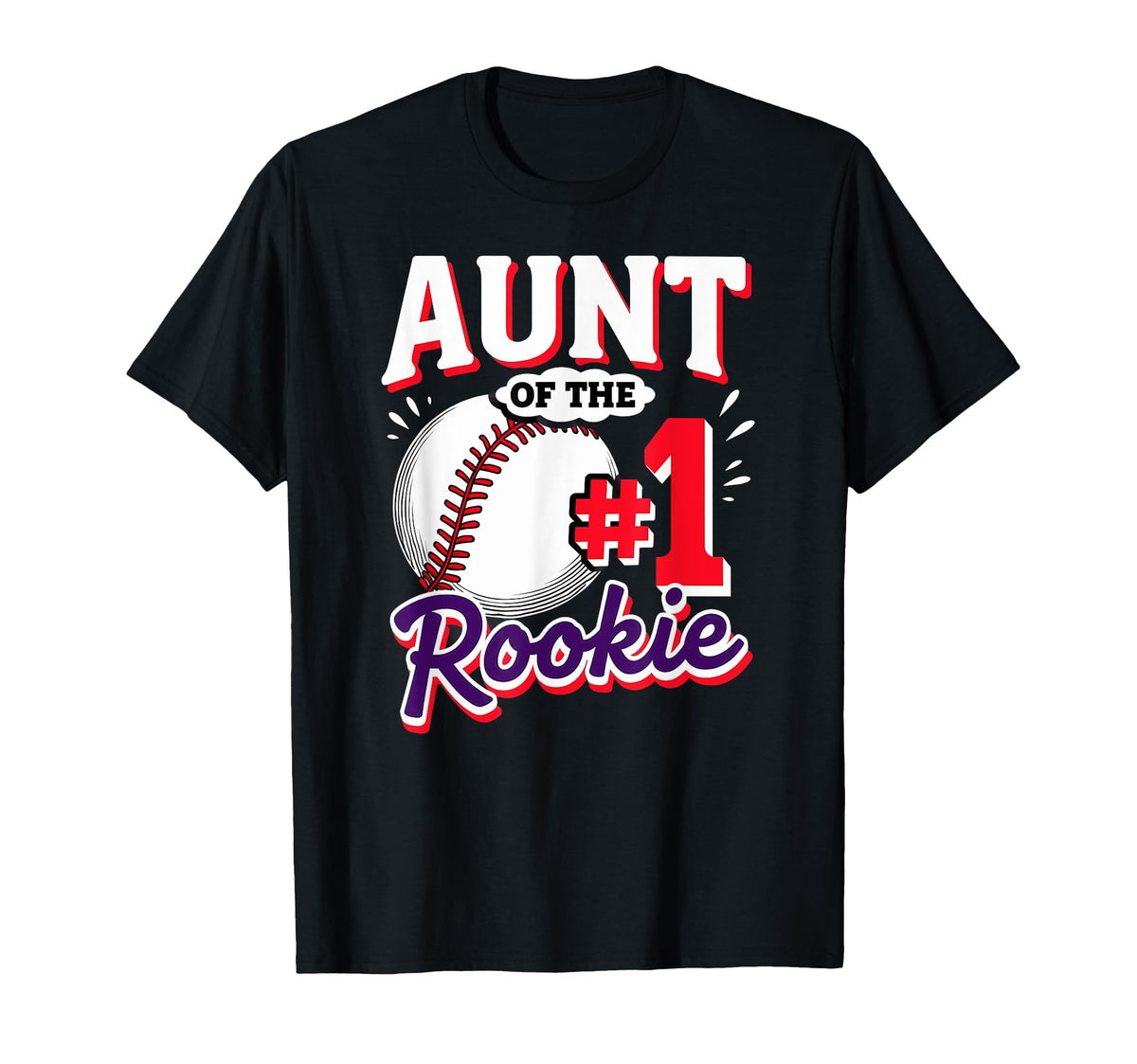 Aunt Rookie 1St Birthday Baseball T-Shirt - Aesthetic Graphic Men Women