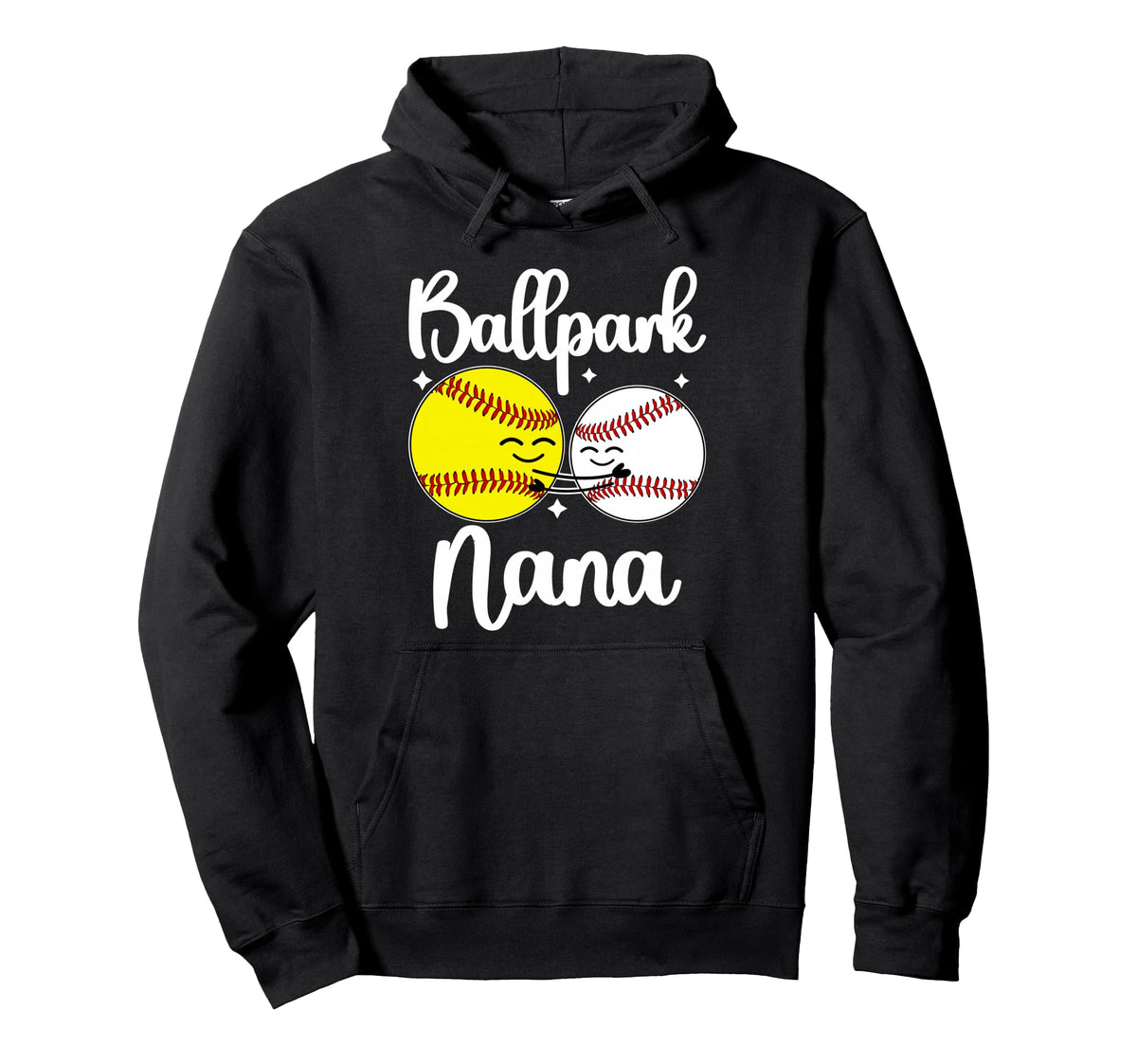 Ballpark Nana Baseball Softball Nana Grandma Hoodie - Graphic Print Unisex