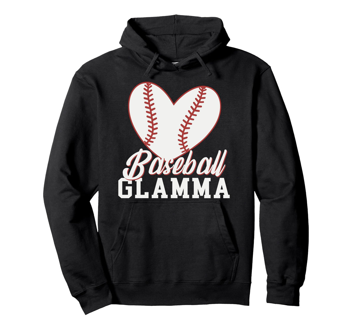 Baseball Glamma Baseball Heart Hoodie - Streetwear Style for Adults