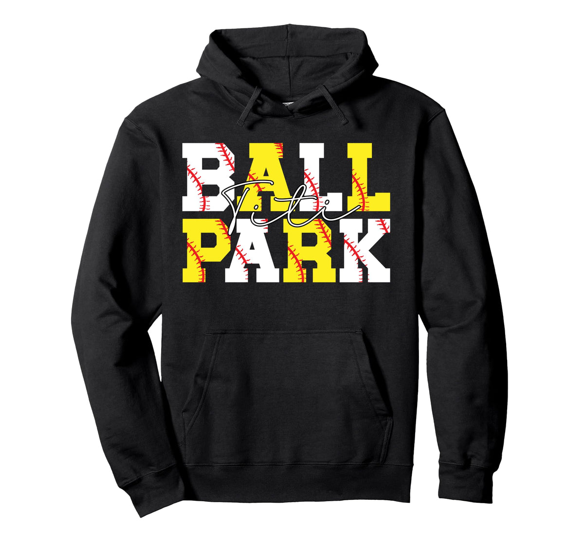 Ballpark Titi Aunt Softball Baseball Titi Hoodie - Unique Graphic Unisex