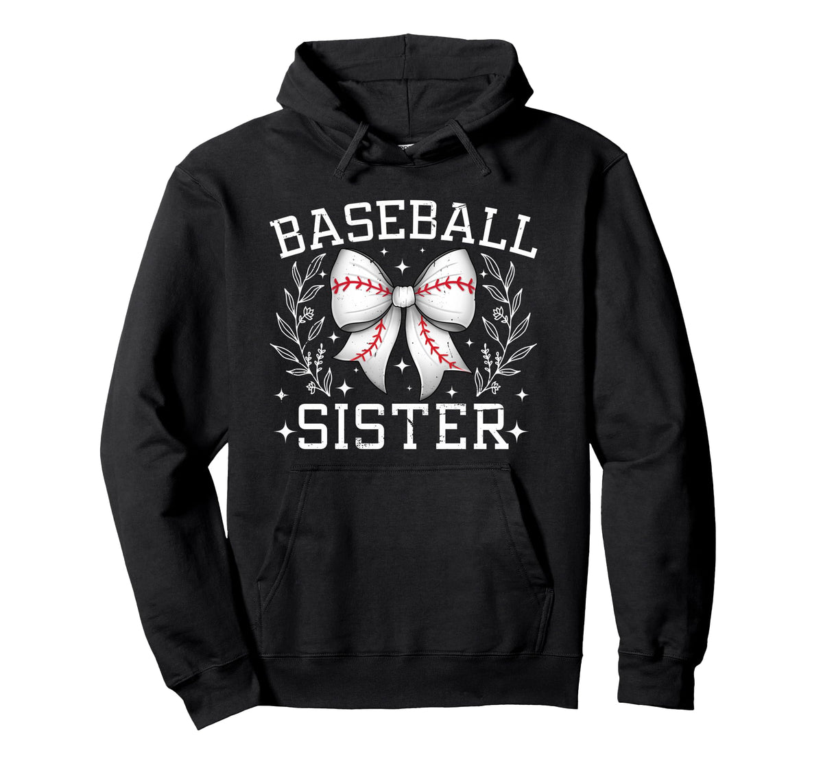 Coquette Bow Baseball Sister Game Hoodie - Casual Everyday Wear Men Women