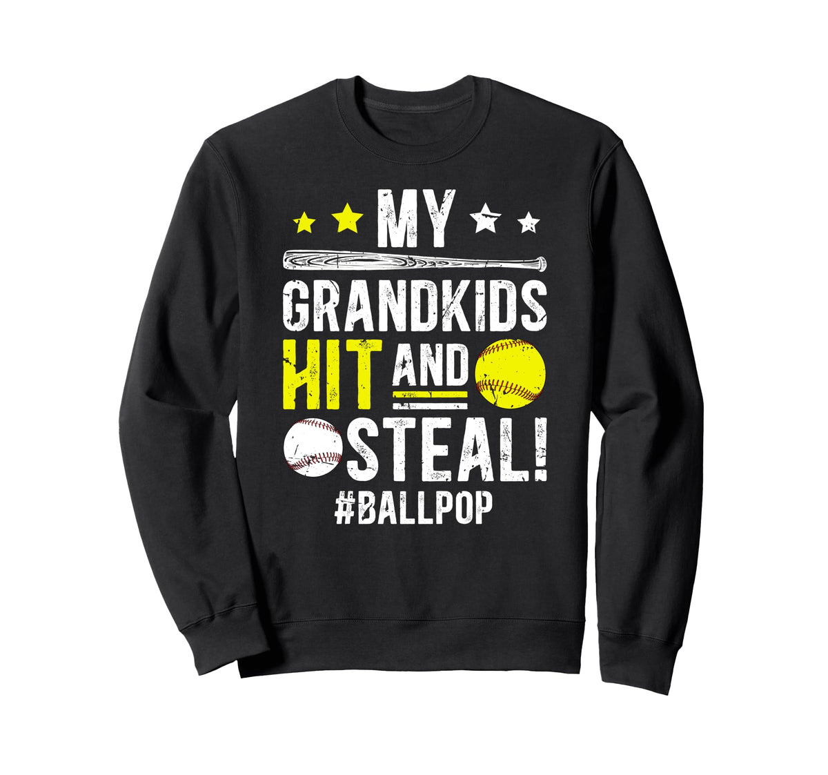 My Grandkids Hit And Steal Ball Sweatshirt - Minimalist Print Men Women