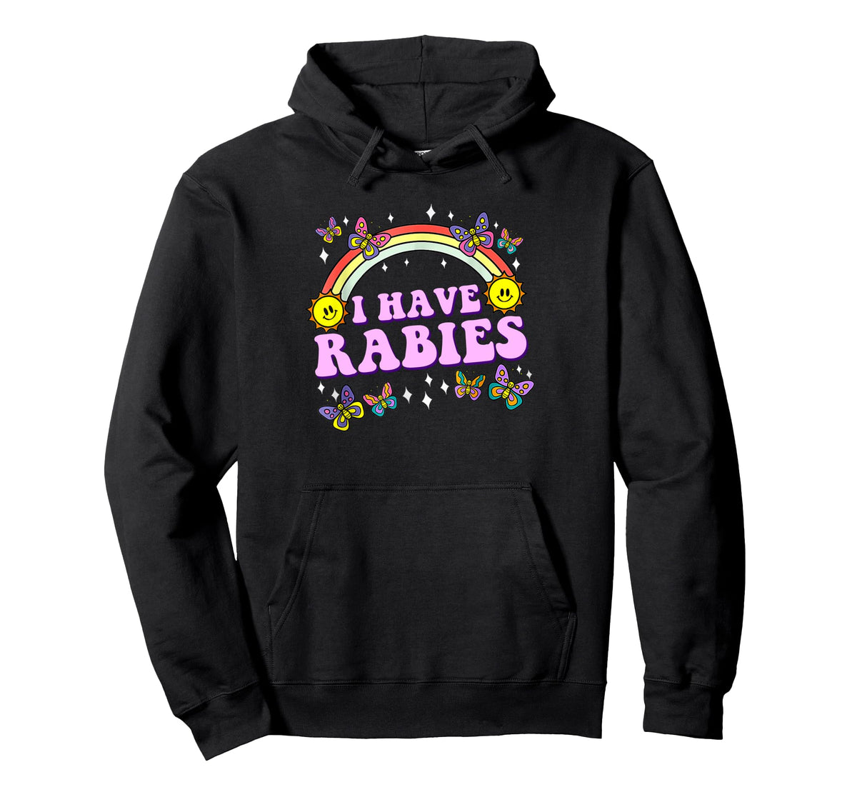 I Have Rabies Funny Joke Sarcastic Hoodie - Streetwear Style for Adults
