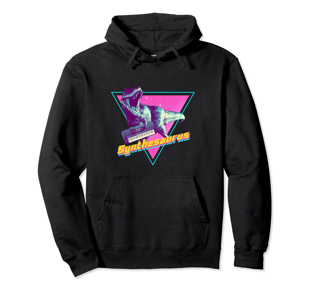 Synthesaurus Tyrannosaurus Synthesizer Hoodie - Trendy Graphic Men Women