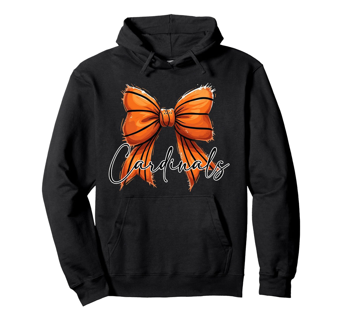 Cardinals Basketball Mom Coquette Bow Hoodie - Aesthetic Graphic Unisex