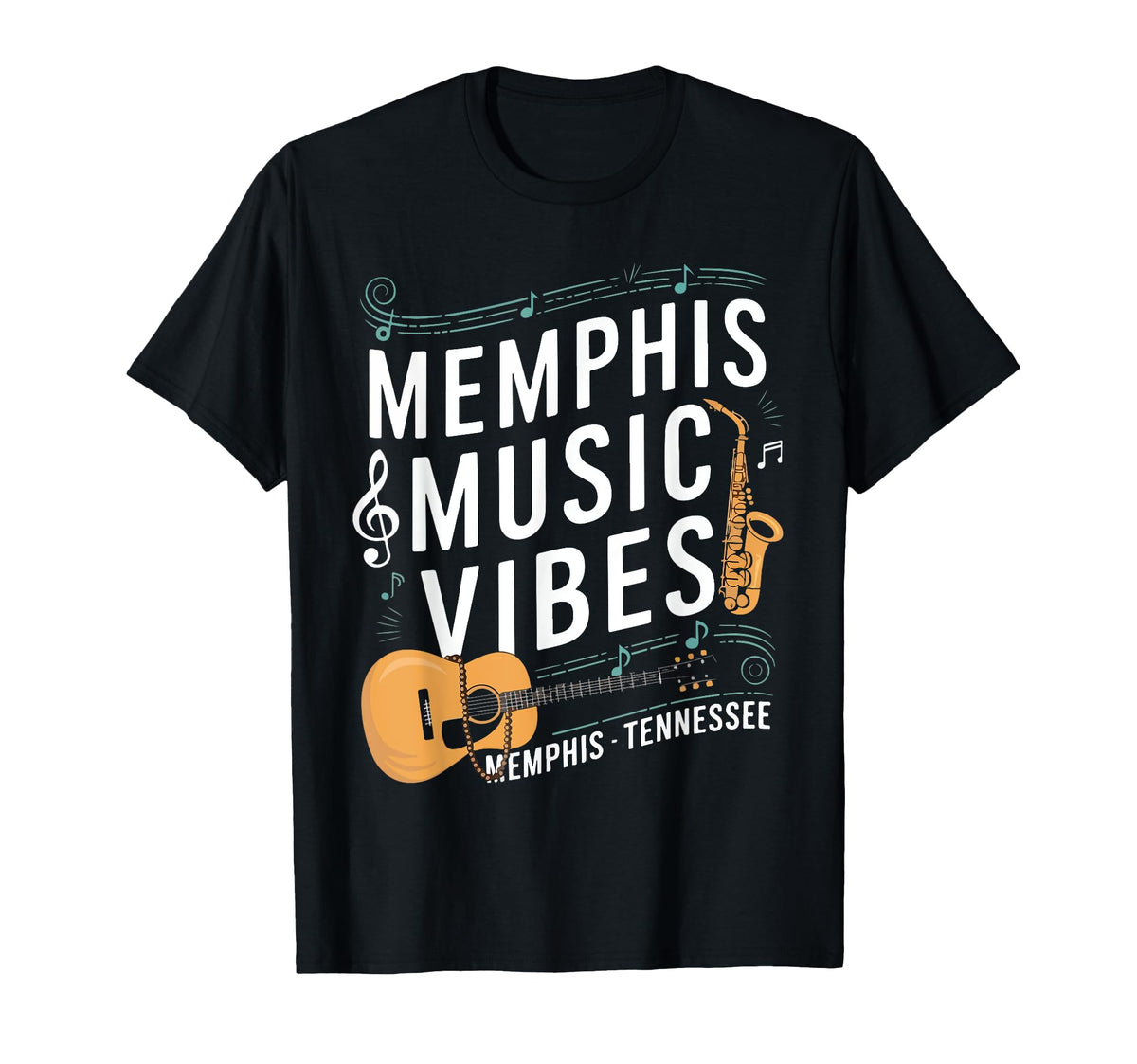 Memphis Music Vibes Tennessee Rock T-Shirt - Casual Everyday Wear Unisex