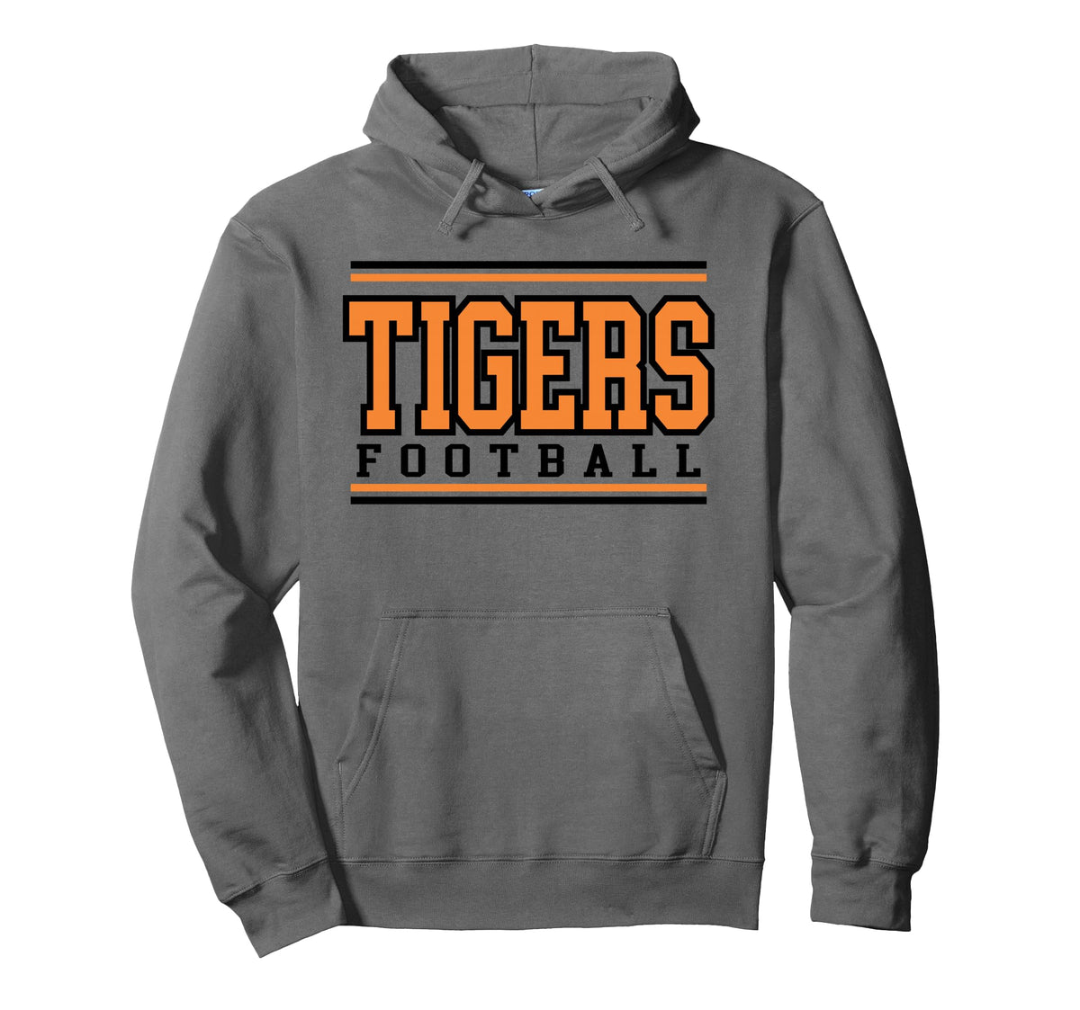 Tigers Game Day Tiger Pride Orange Hoodie - Streetwear Style for Adults