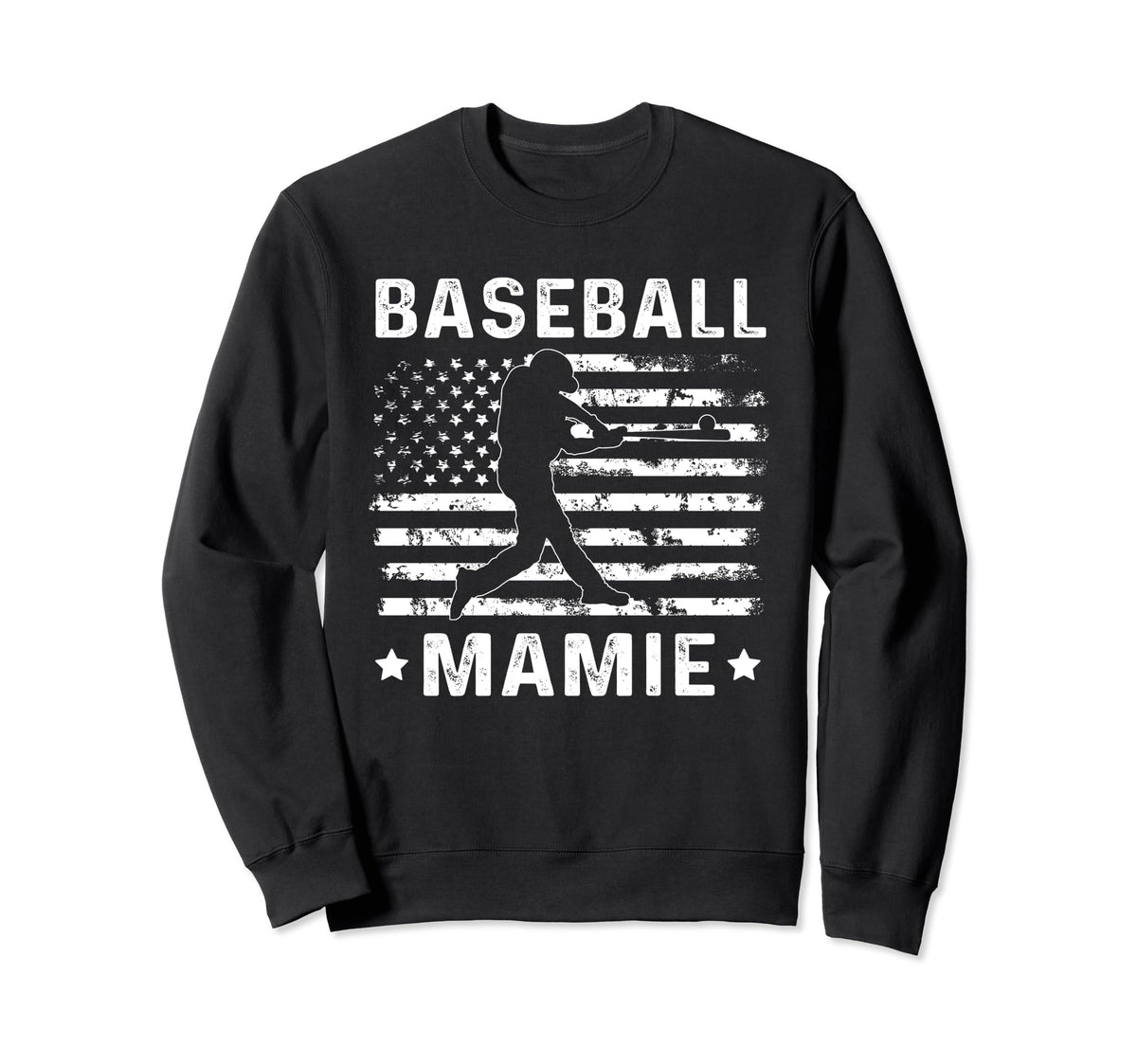 Baseball Mamie Grandma Usa Flag Sweatshirt - Aesthetic Graphic Men Women