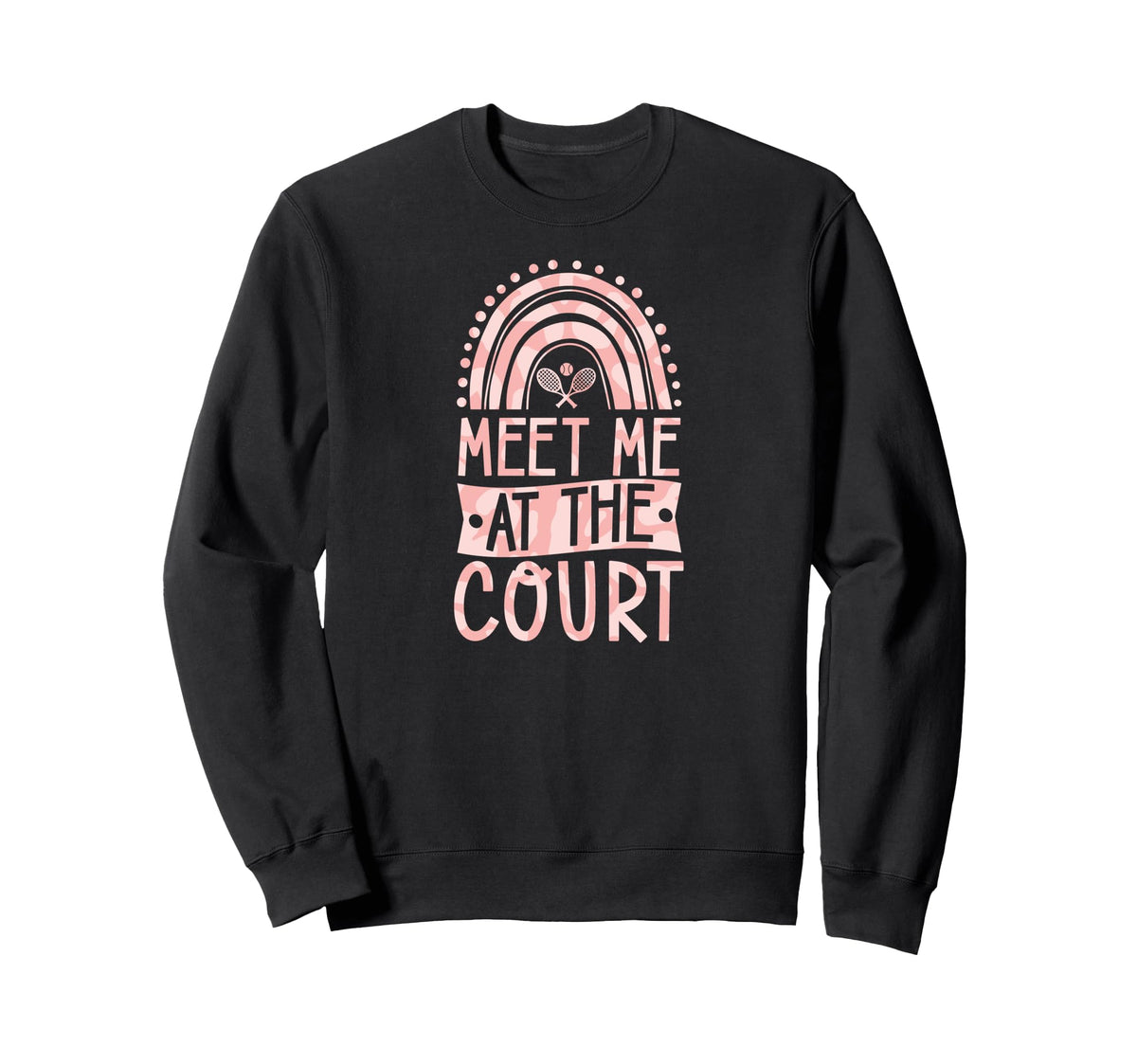 Meet Me Court Tennis Court Bohemian Sweatshirt - Custom Art Print Unisex
