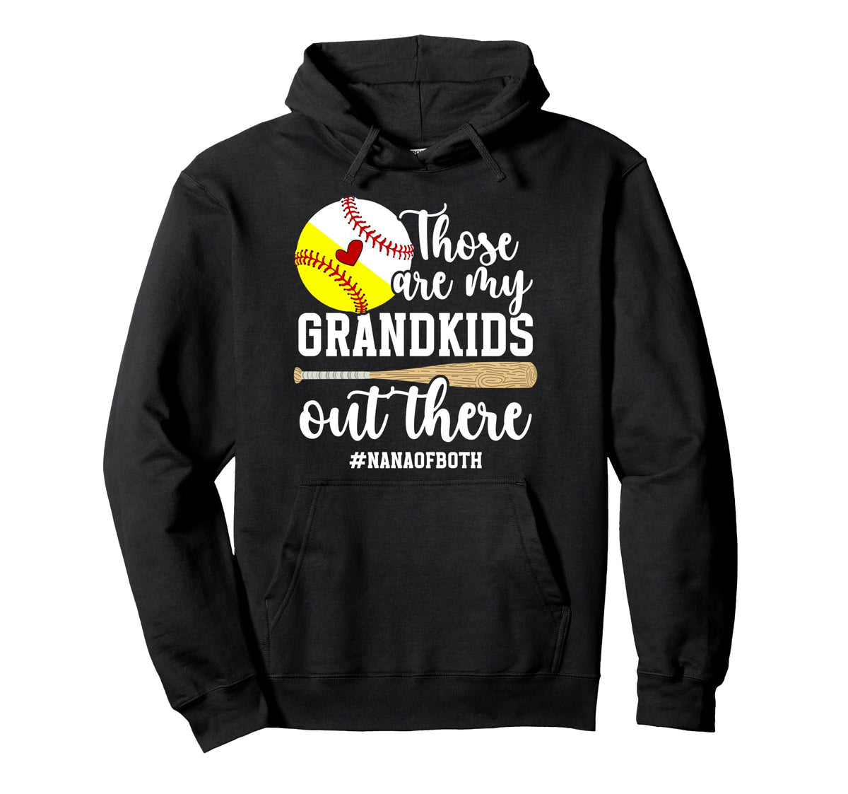 Proud Nana Both Baseball Softball Nana Hoodie - Streetwear Style Men Women