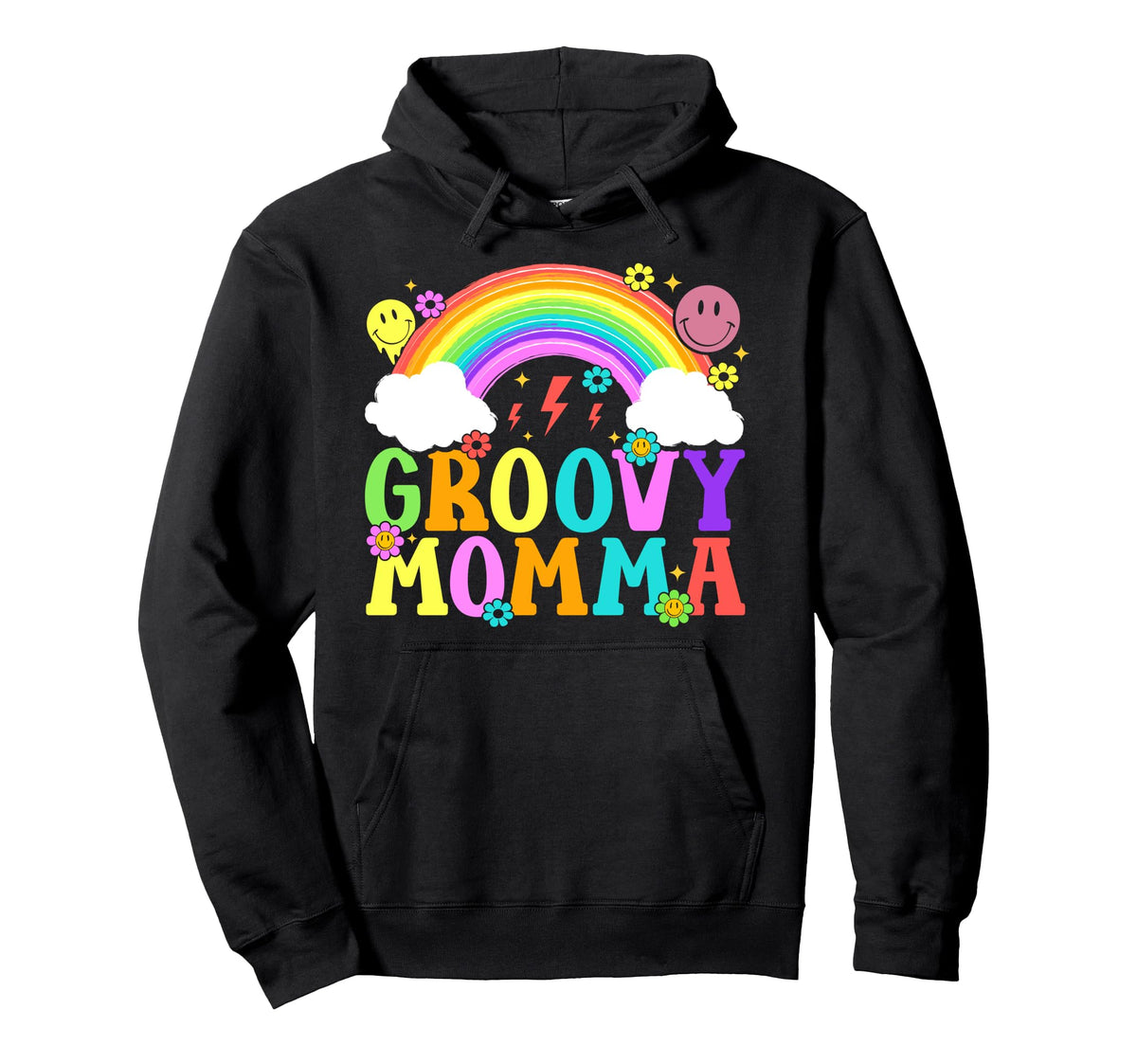 Groovy Momma Mom Mother Matching Family Hoodie - Trendy Graphic Unisex