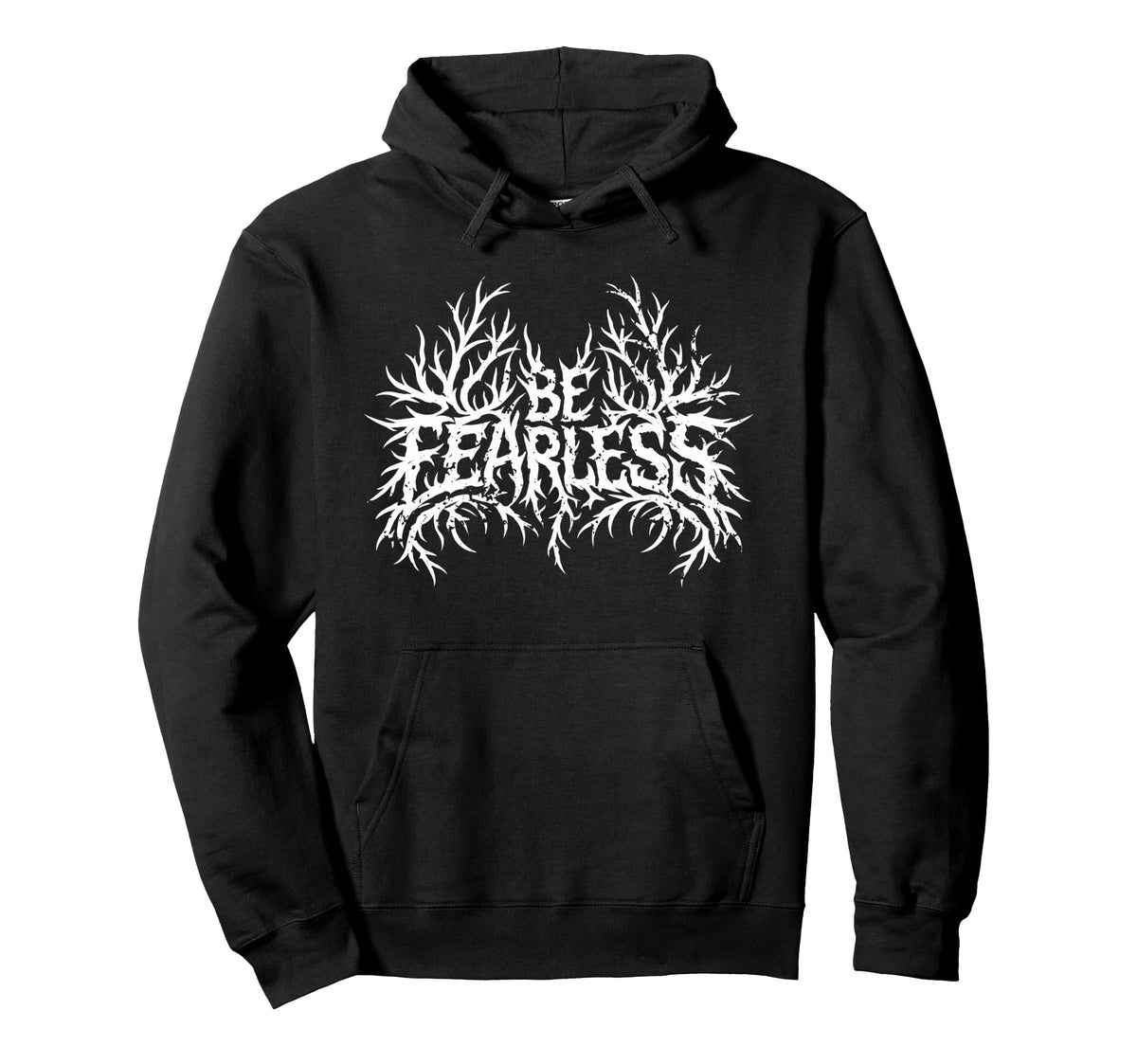 Be Fearless Motivational Rock Metal Hoodie - Aesthetic Graphic for Adults
