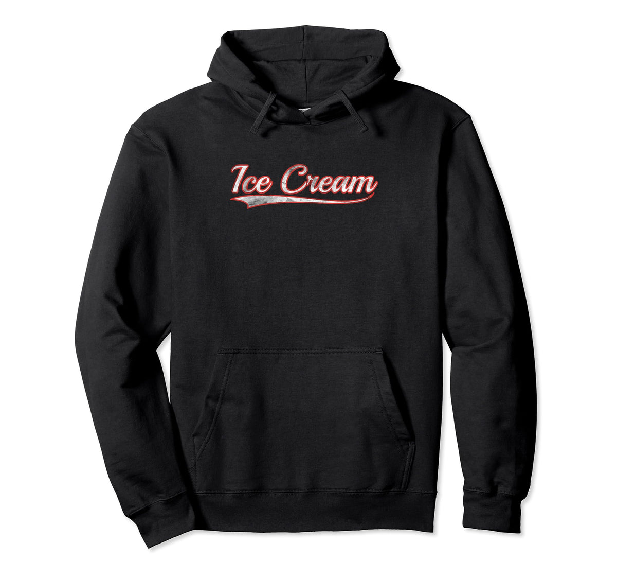 Ice Cream Varsity Distressed Hoodie - Casual Everyday Wear Men Women