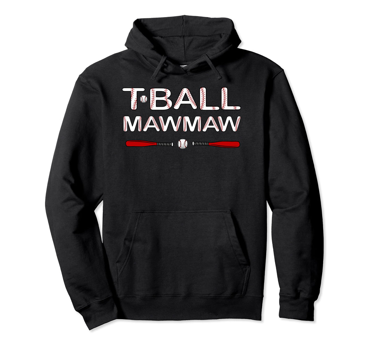 T Ball Mawmaw Grandma Ball Hoodie - Casual Everyday Wear for Adults