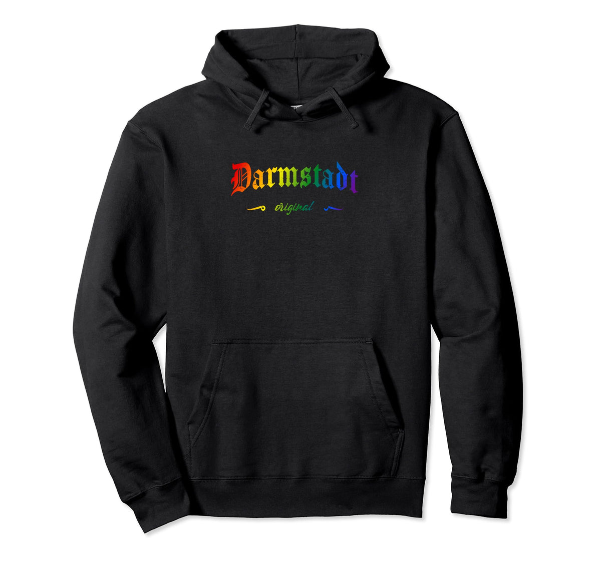 Darmstadt Hesse Odenwald Lgbtqai Rainbow Hoodie - Minimalist Print Unisex