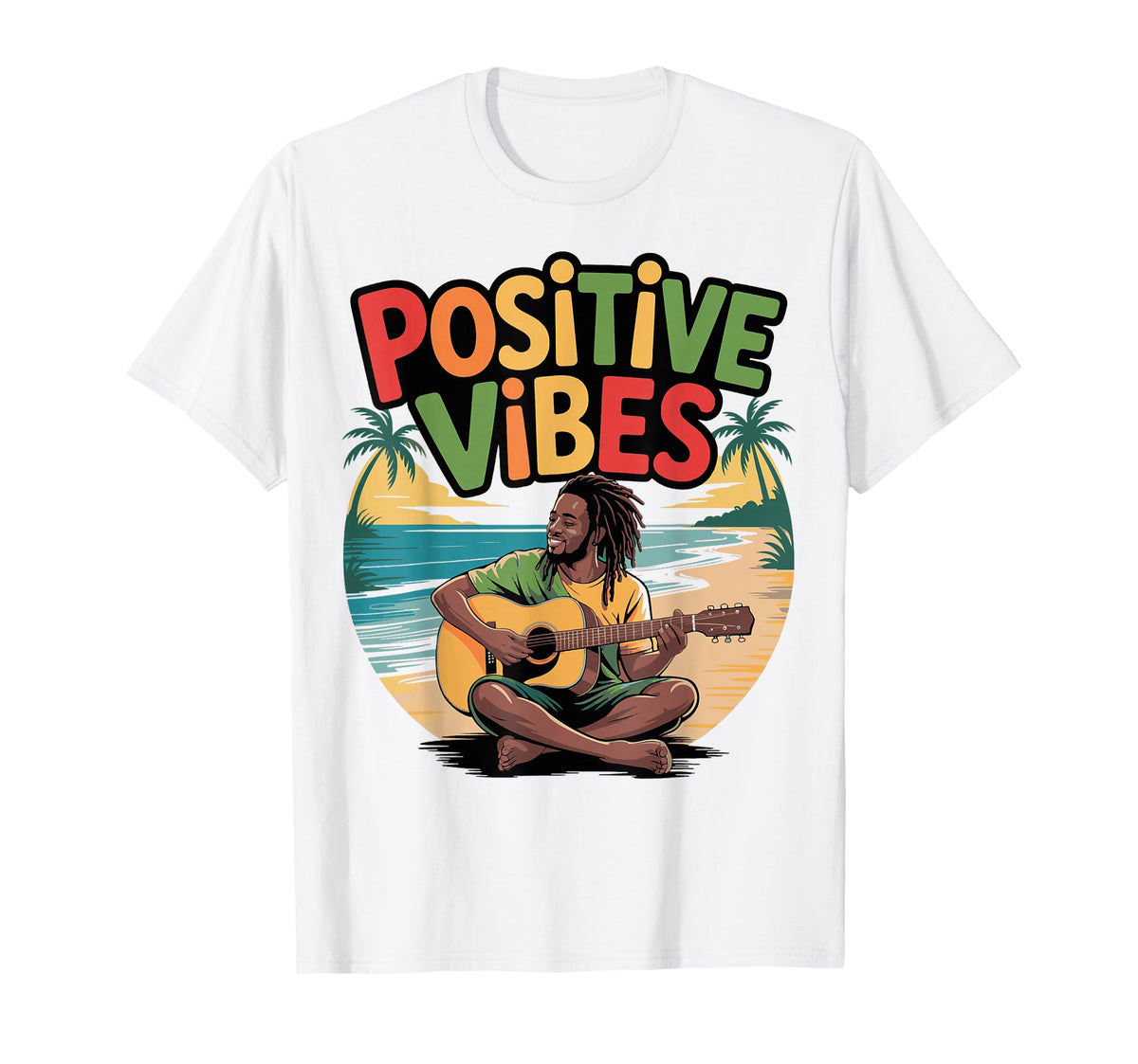 Rasta Positive Vibes Reggae Jamaican T-Shirt - Streetwear Style Unisex