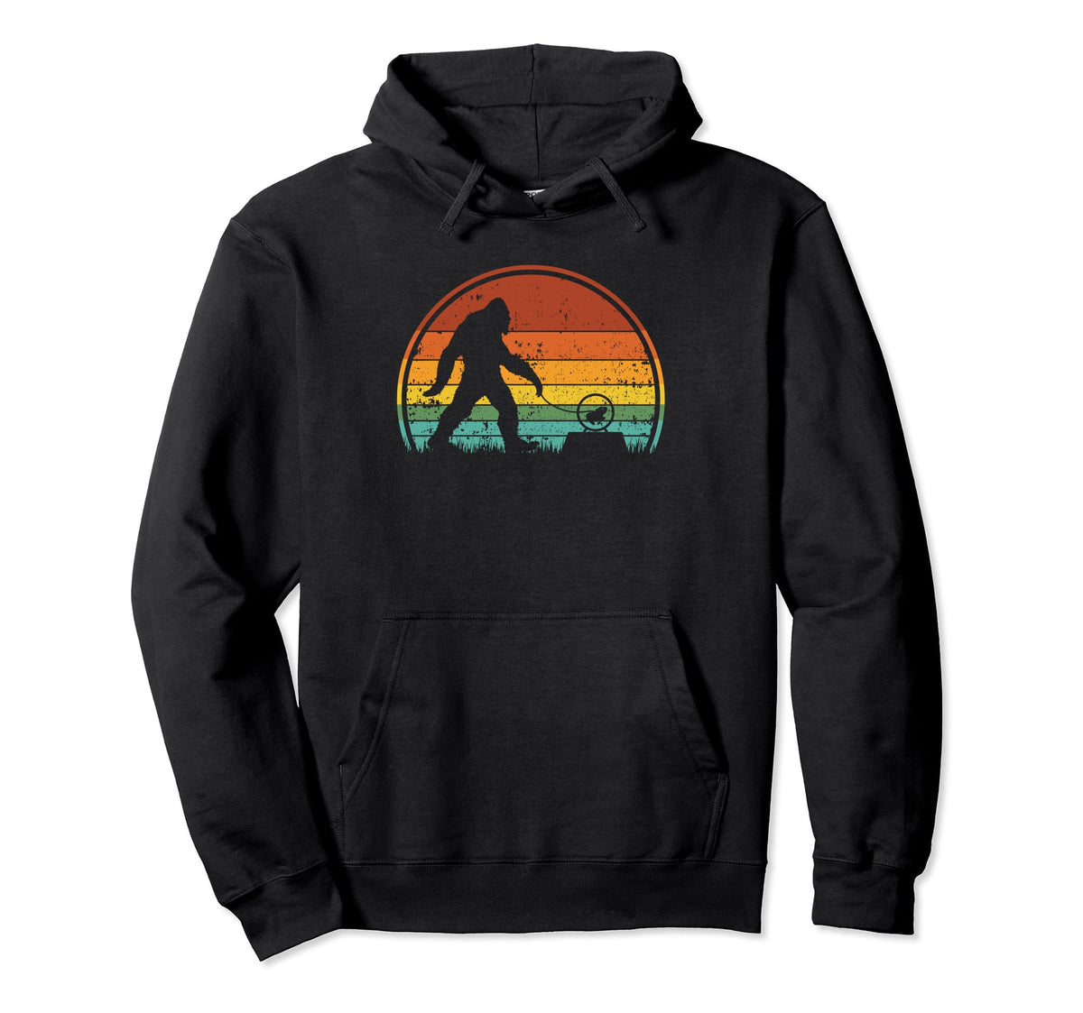 Bigfoot Sasquatch Hide And Seek Sunset Hoodie - Custom Art Print Men Women