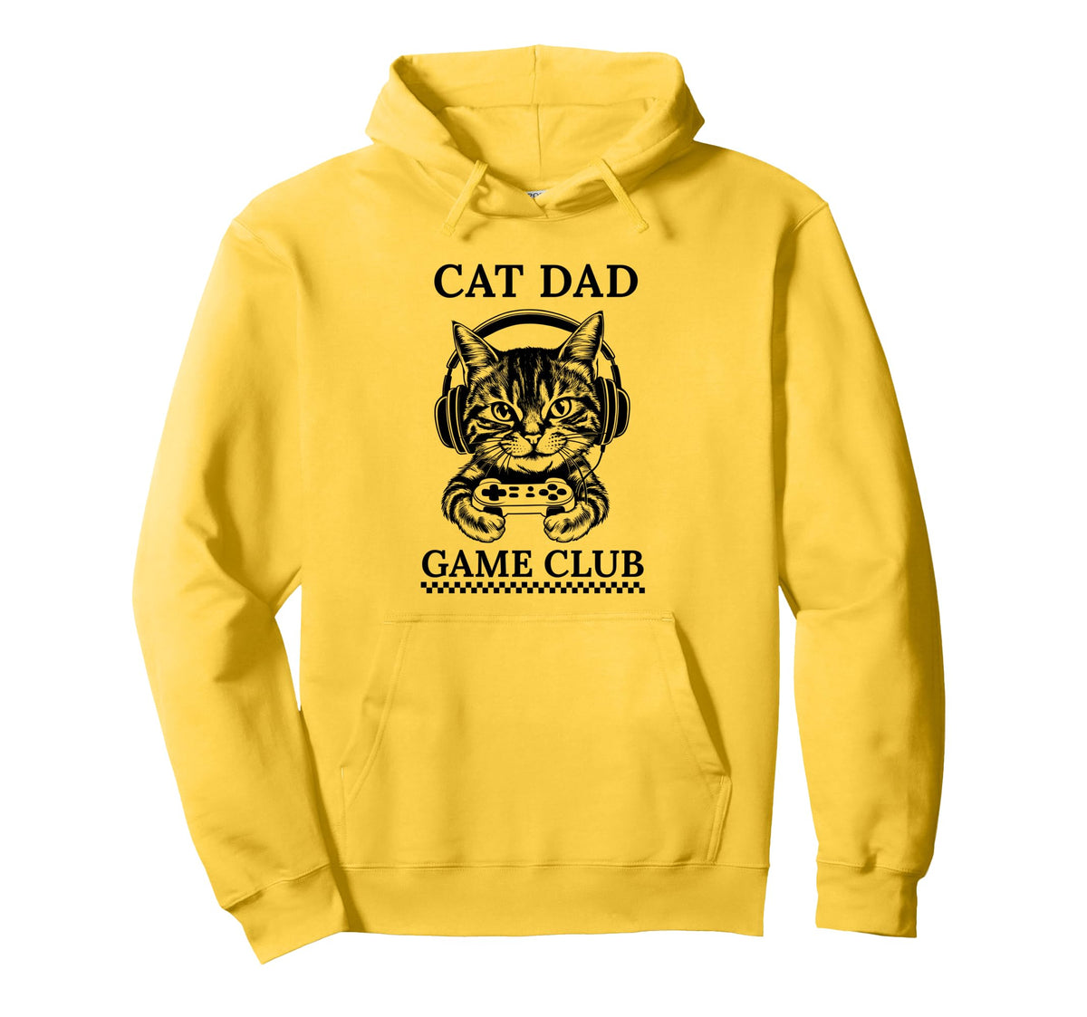 Cat Dad Gamer Club Funny Gaming Cat Dad Hoodie - Custom Art Print Unisex