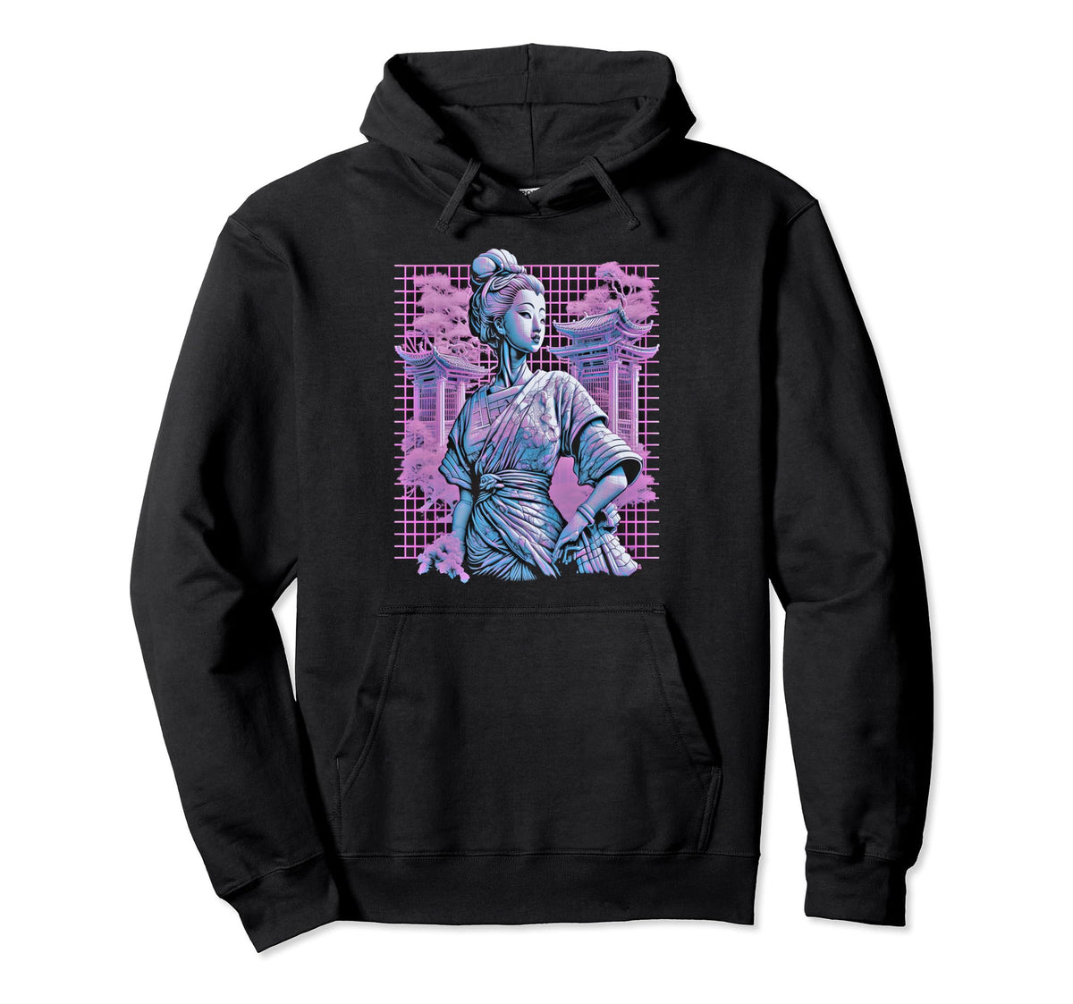 Aesthetic Vaporwave Futurism Japan Hoodie - Trendy Graphic for Adults