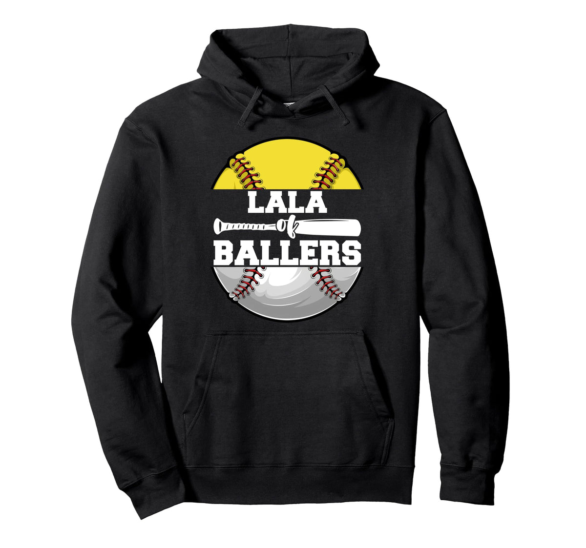Lala Ballers Funny Softball Baseball Hoodie - Streetwear Style for Adults