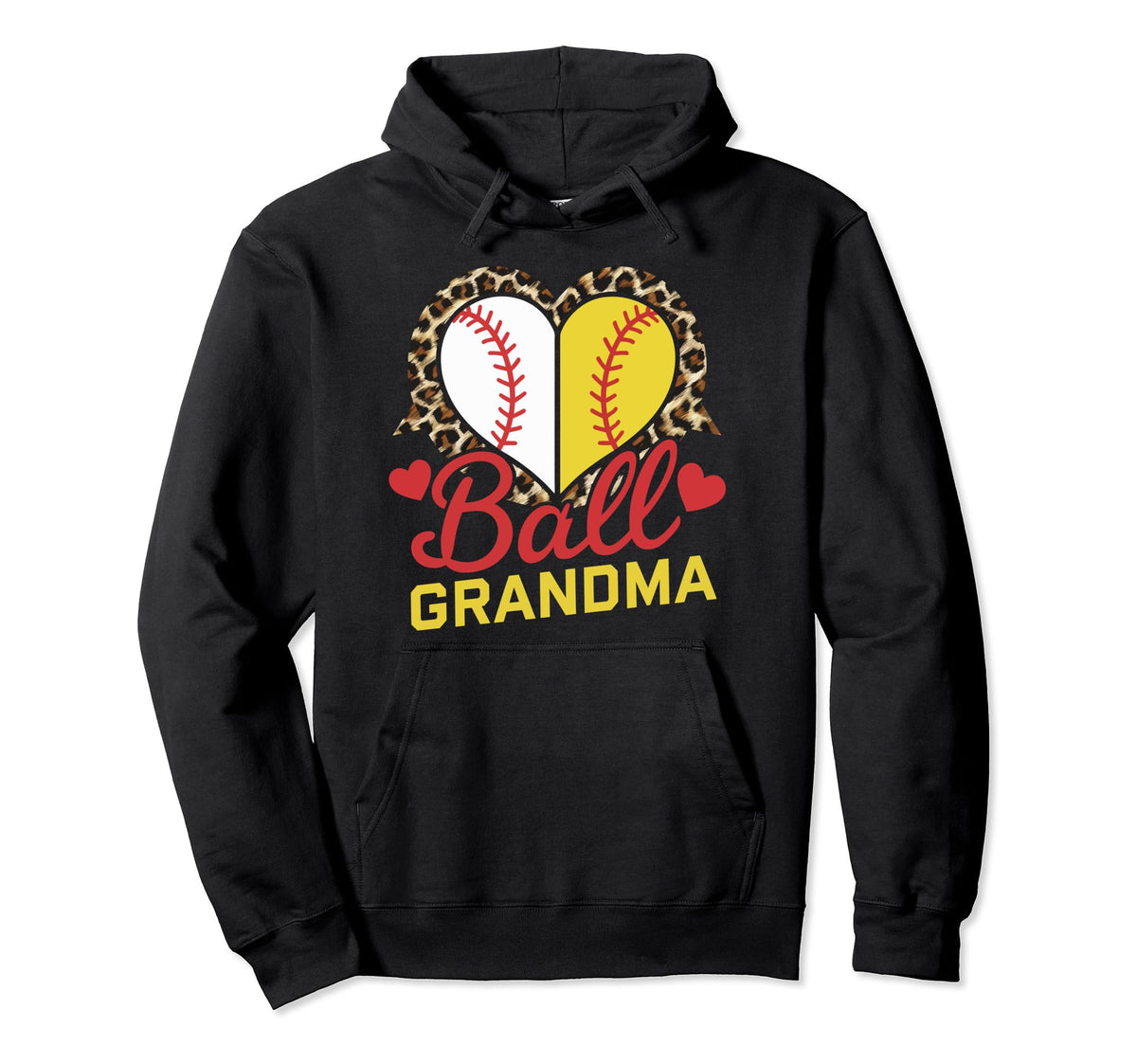 Baseball Grandma Grandmother Hoodie - Casual Everyday Wear for Adults