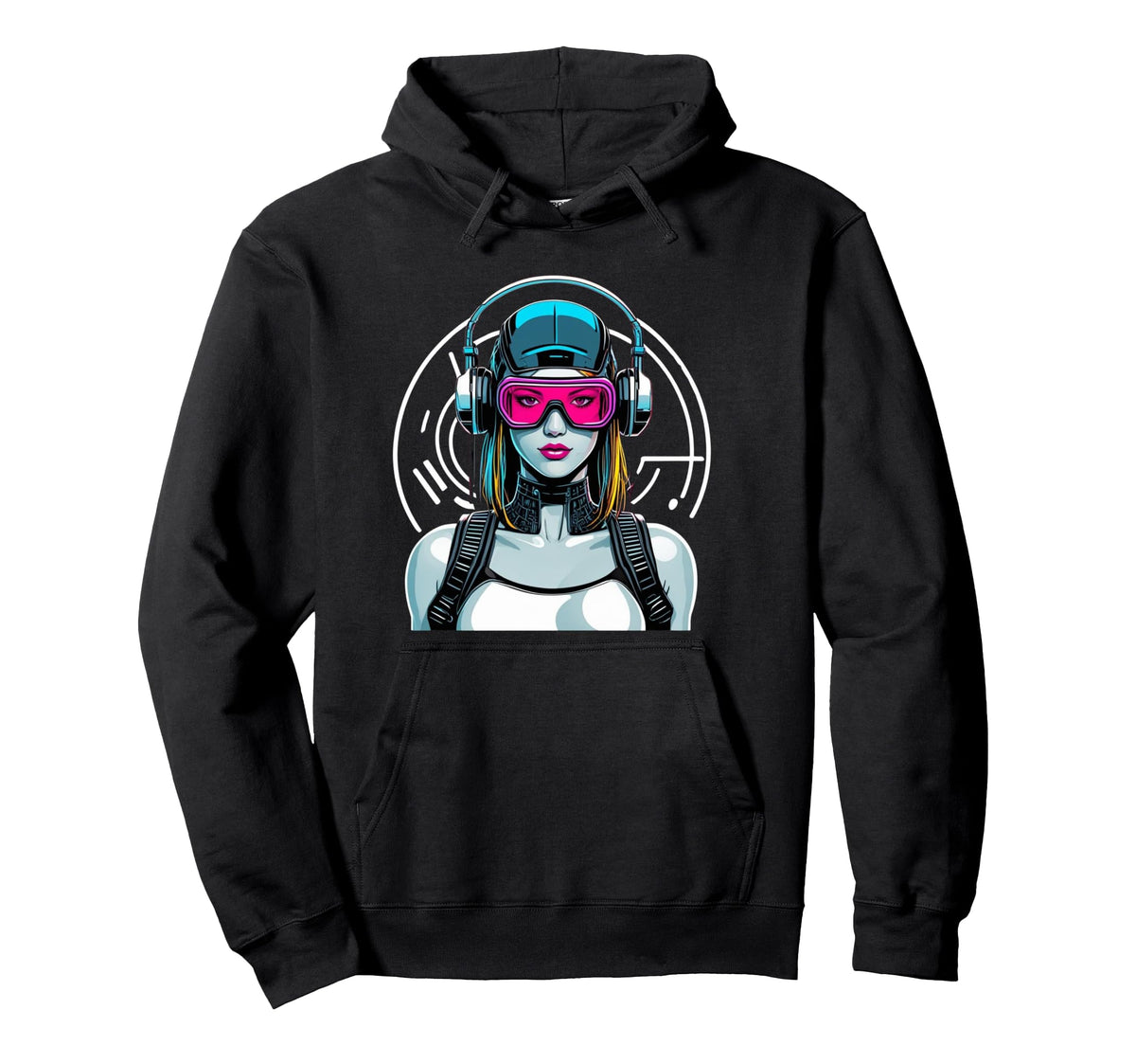 Beautiful Futuristic Gamer Synthwave Hoodie - Streetwear Style for Adults