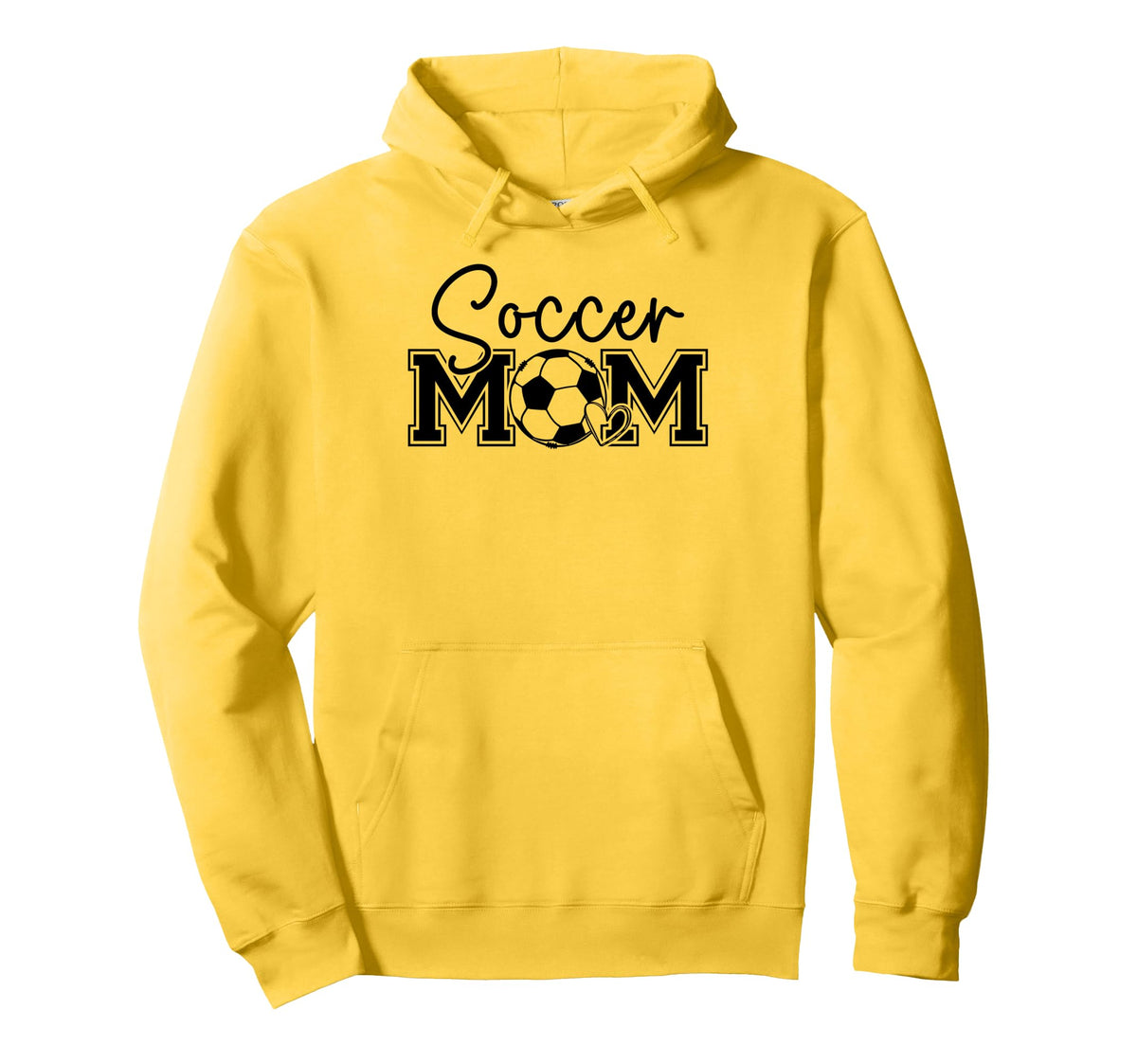 Soccer Mom Heart Game Day Vibes Soccer Hoodie - Fun Novelty Design Unisex