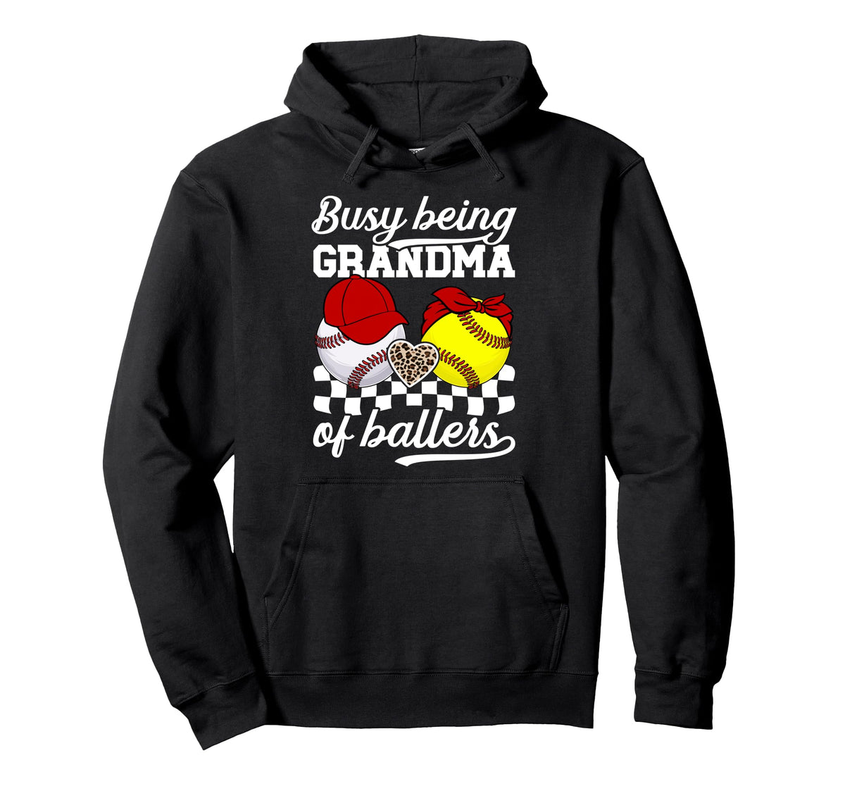 Busy Being Grandma Ballers Baseball Hoodie - Graphic Print Men Women