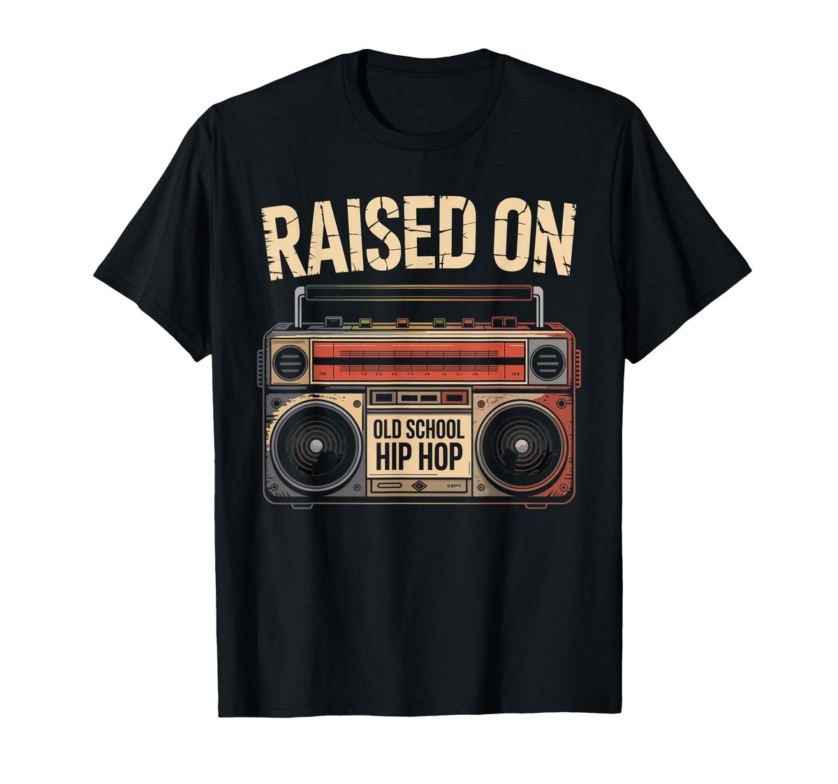 90S Hip Hop Boombox Music Old School Hip T-Shirt - Minimalist Print Unisex