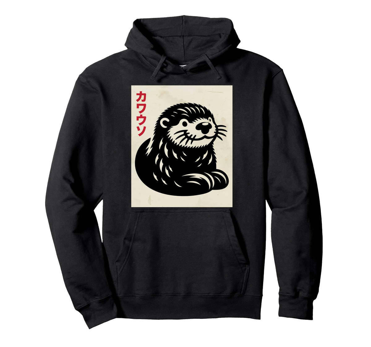 Otter Ukiyo E Art Japan Theme Pastel Hoodie - Streetwear Style for Adults