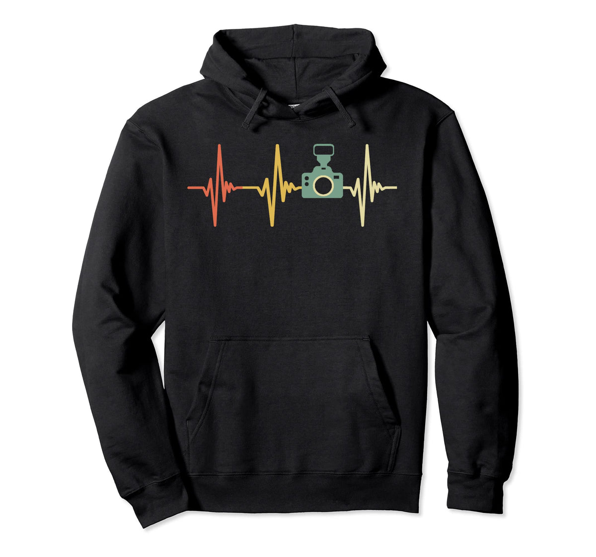 Photography Camera Heartbeat Photographer Hoodie - Unique Graphic Men Women
