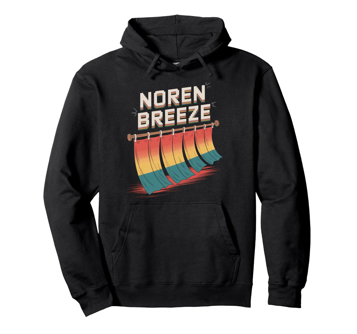 Noren Breeze Pop Culture Japanese Hoodie - Minimalist Print Unisex