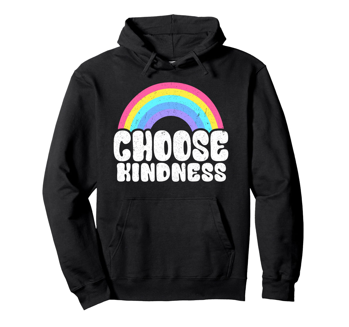 Positive Anti Bullying Rainbow Peace Hoodie - Aesthetic Graphic for Adults