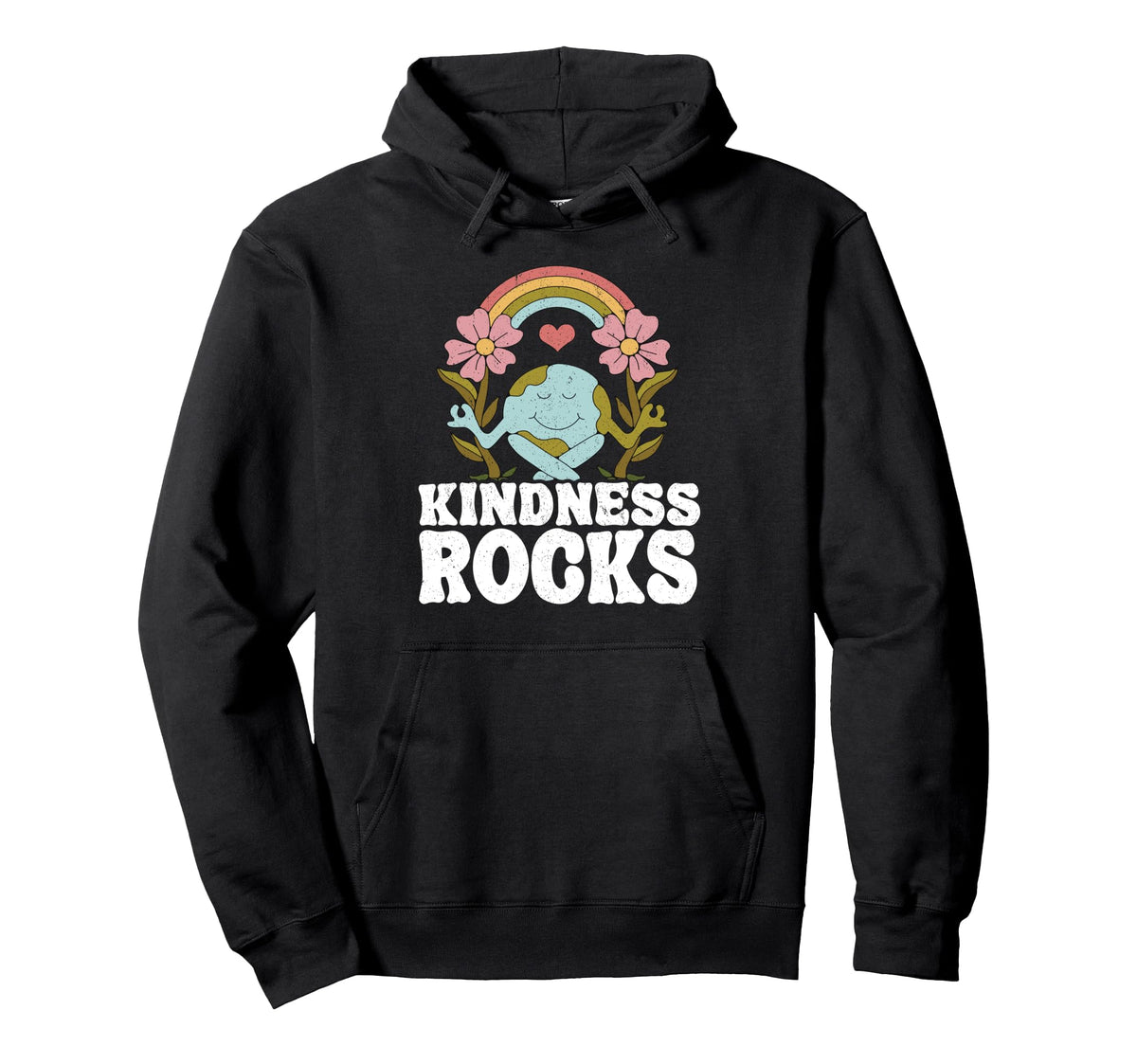 Hippie Teacher Rainbow Kindness Rocks Hoodie - Graphic Print for Adults